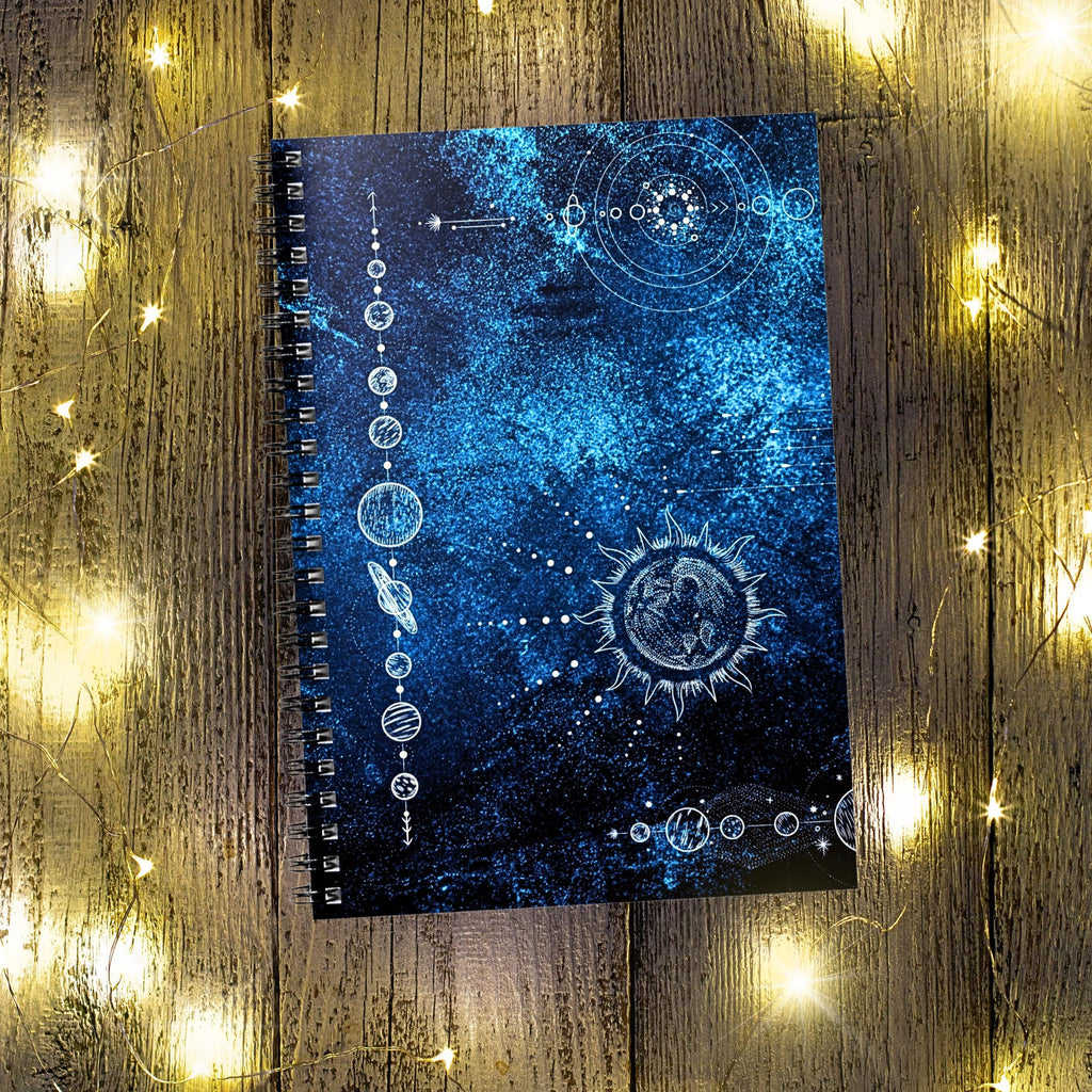 Celestial Alchemy Spiral Notebook • Star Map Journal • 6x8 Lined Pages & Pocket • Cosmic Writing Book