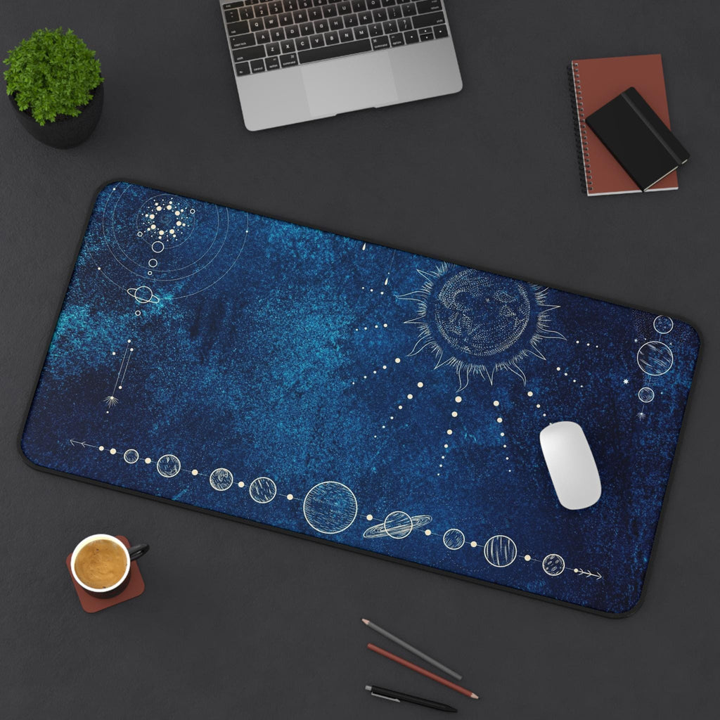 Celestial Desk Mat: Cosmic Space Design, Home Office Decor