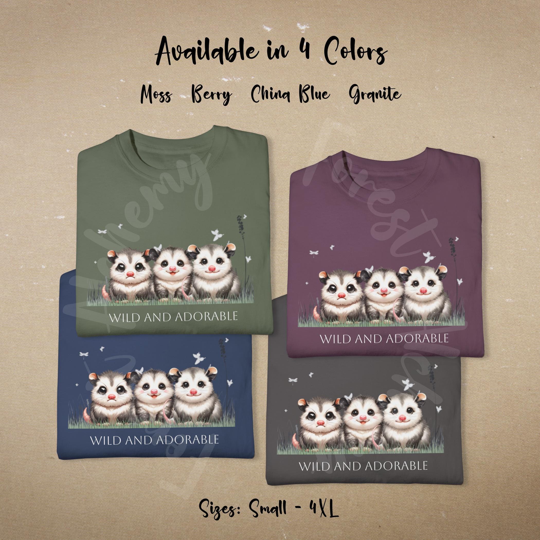 Opossum Joey Trio Tee: Wild Animal Graphic Shirt