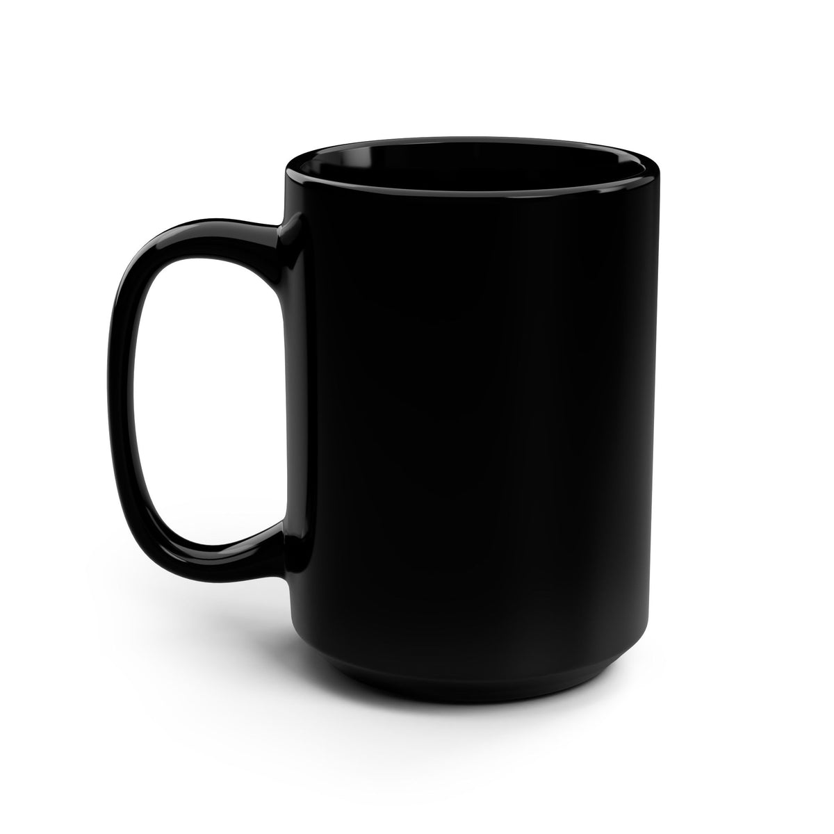 Liquid Gold Black 15oz Mug — 'Liquid Gold' Logo Coffee Cup