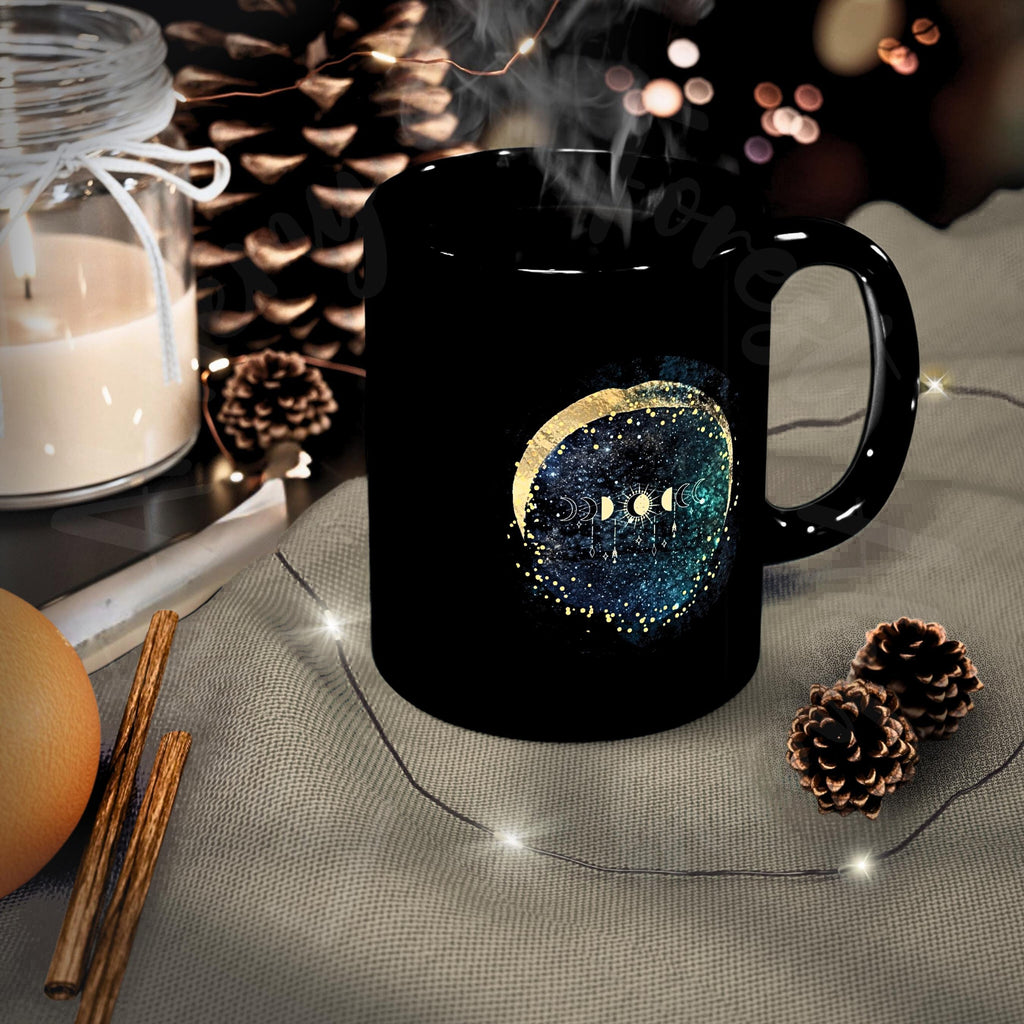 Moon Phases Coffee Mug: Celestial Astronomy Gift