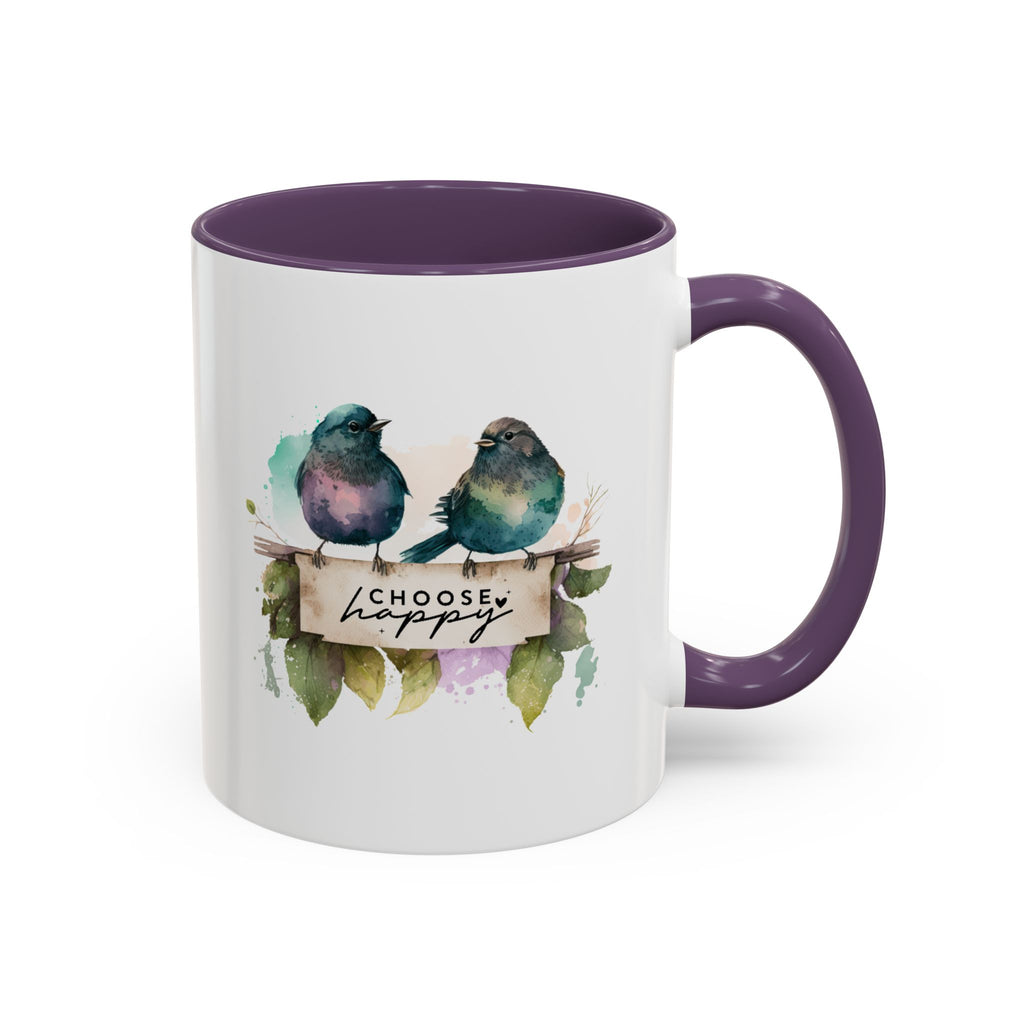 Choose Happy Coffee Mug | Inspirational Mug, Cute Bird Design, Gift for Nature Lovers, Perfect for Friends and Family