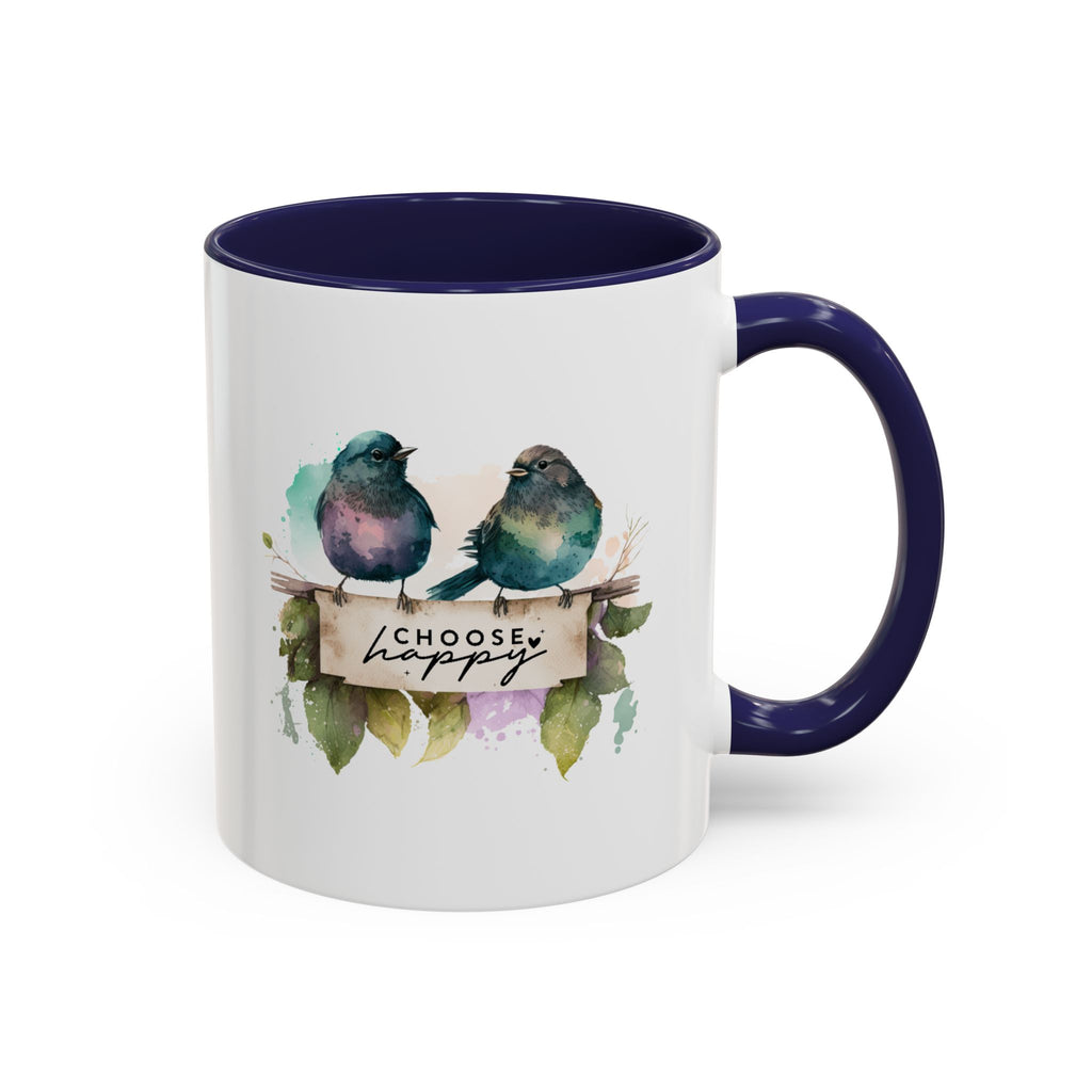 Choose Happy Coffee Mug | Inspirational Mug, Cute Bird Design, Gift for Nature Lovers, Perfect for Friends and Family