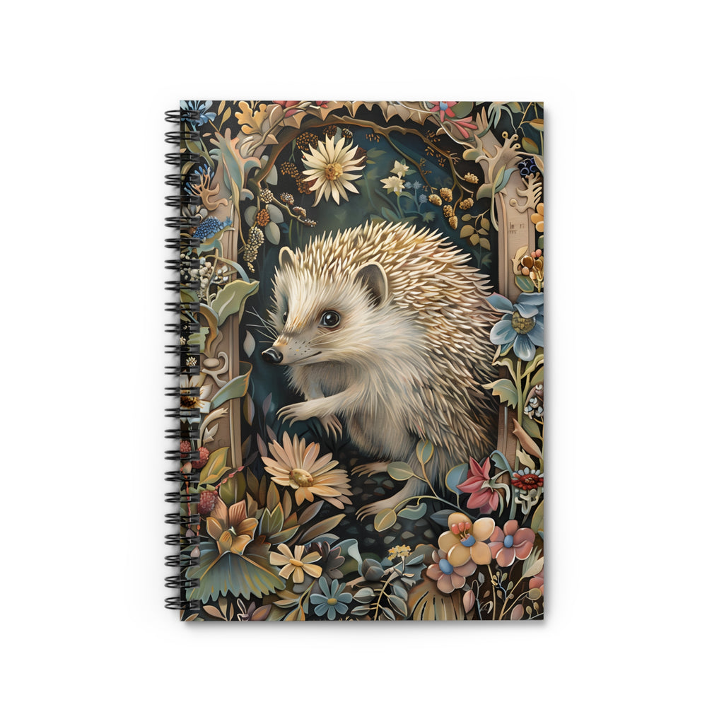 Hedgehog Imbolc Festival Notebook, Celebrate Spring's Arrival with this Charming, Nature-Inspired Journal Featuring a Whimsical Hedgehog!