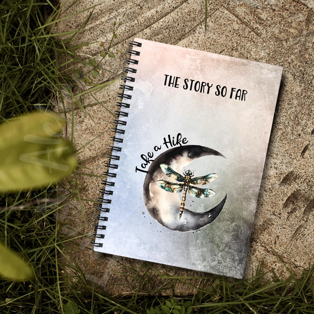 Moon and Dragonfly Journal: Mystical Writing Companion, 118 Ruled Pages