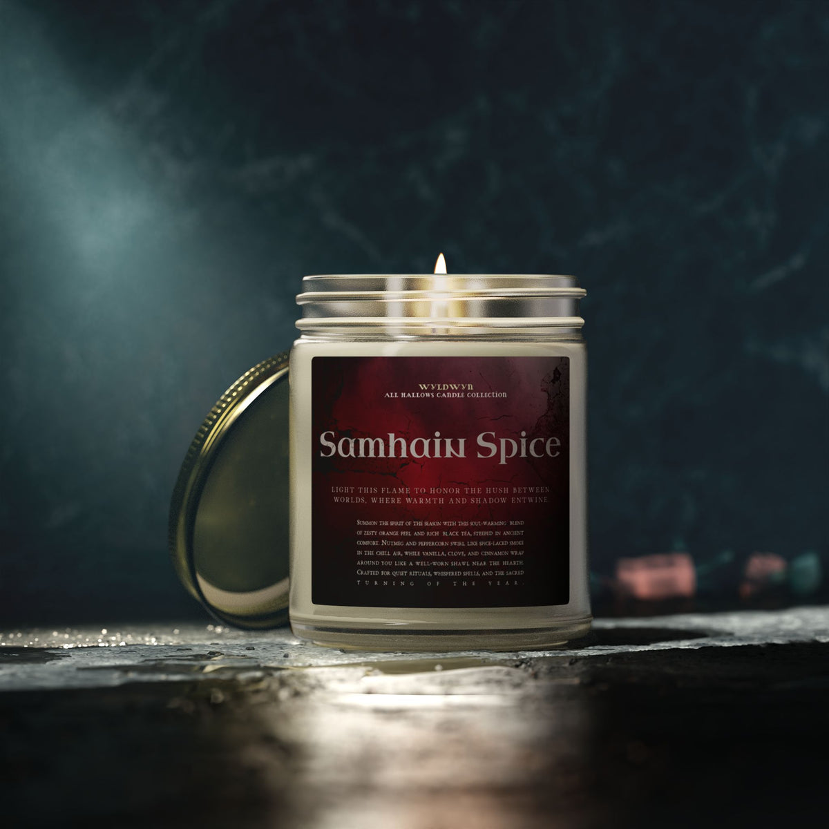 Scented Candle Samhain Spice — Coconut Apricot Wax  9 oz