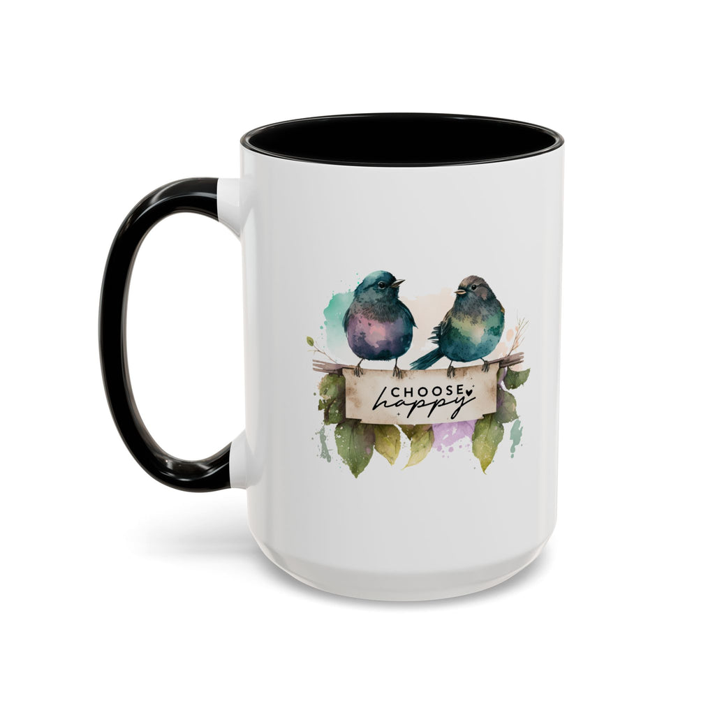 Choose Happy Coffee Mug | Inspirational Mug, Cute Bird Design, Gift for Nature Lovers, Perfect for Friends and Family