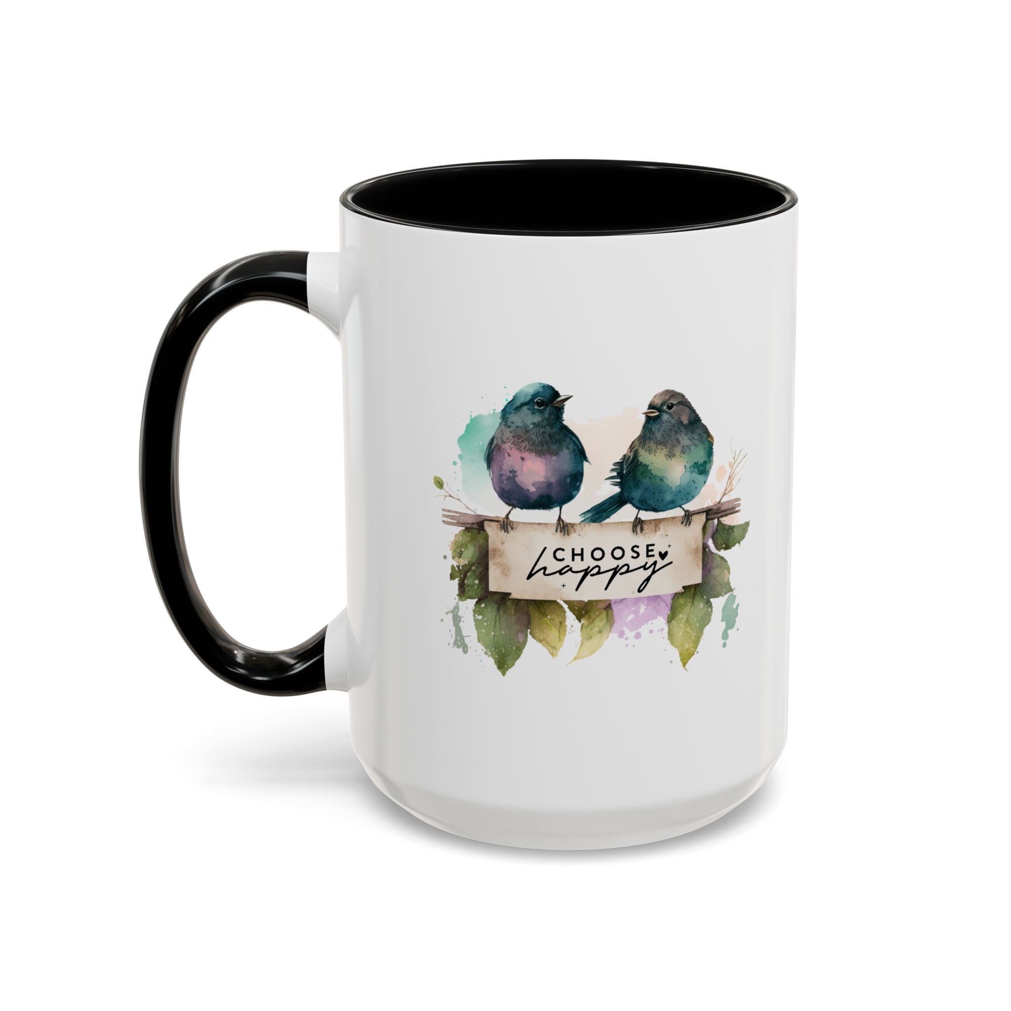 Choose Happy Coffee Mug | Inspirational Mug, Cute Bird Design, Gift for Nature Lovers, Perfect for Friends and Family