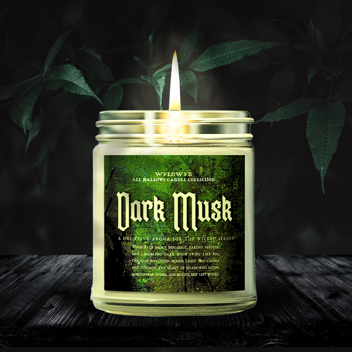 Scented Candle: Dark Musk, part of the All Hallows Candle