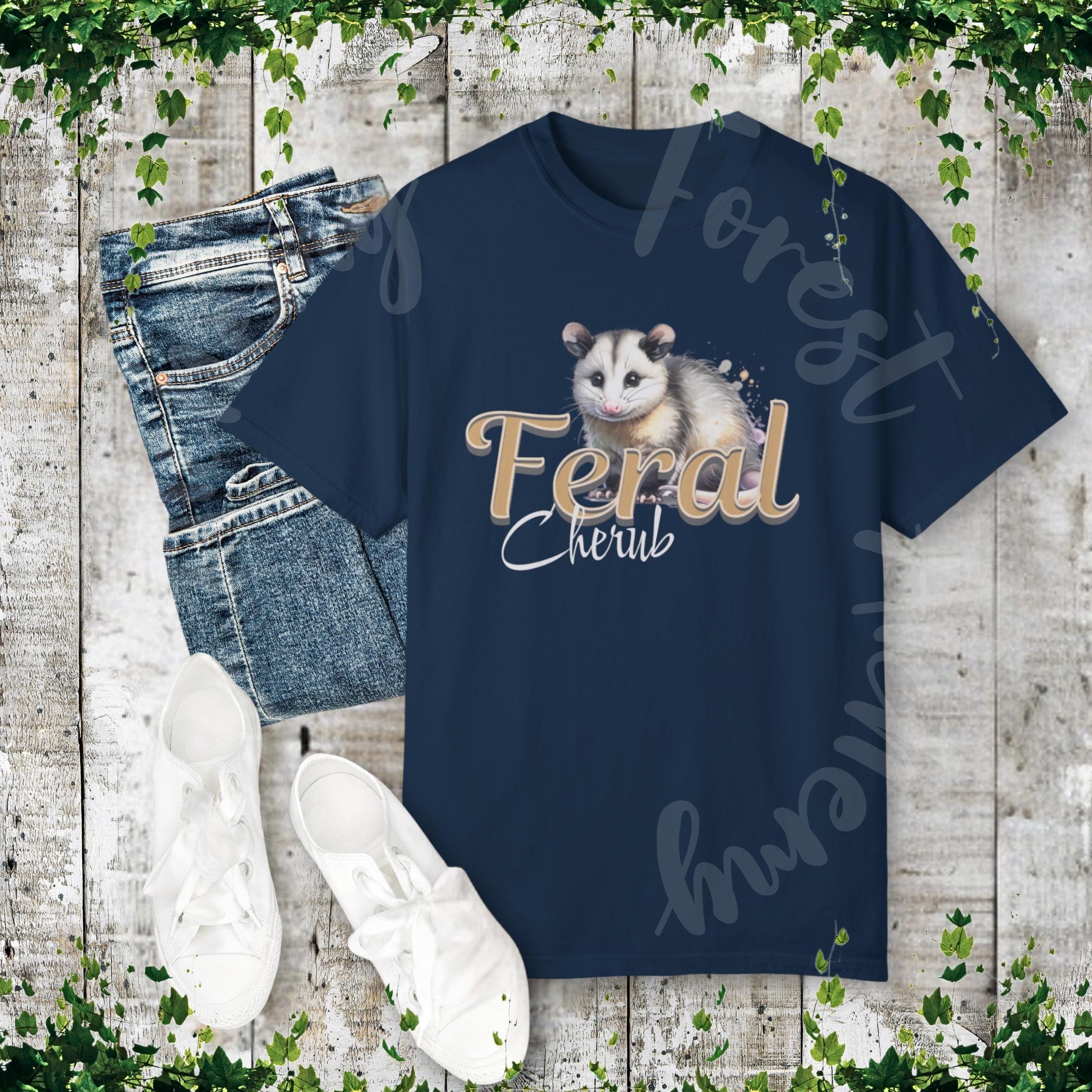 Feral Cherub Opossum Tee: Unique Wildlife Lover Gift