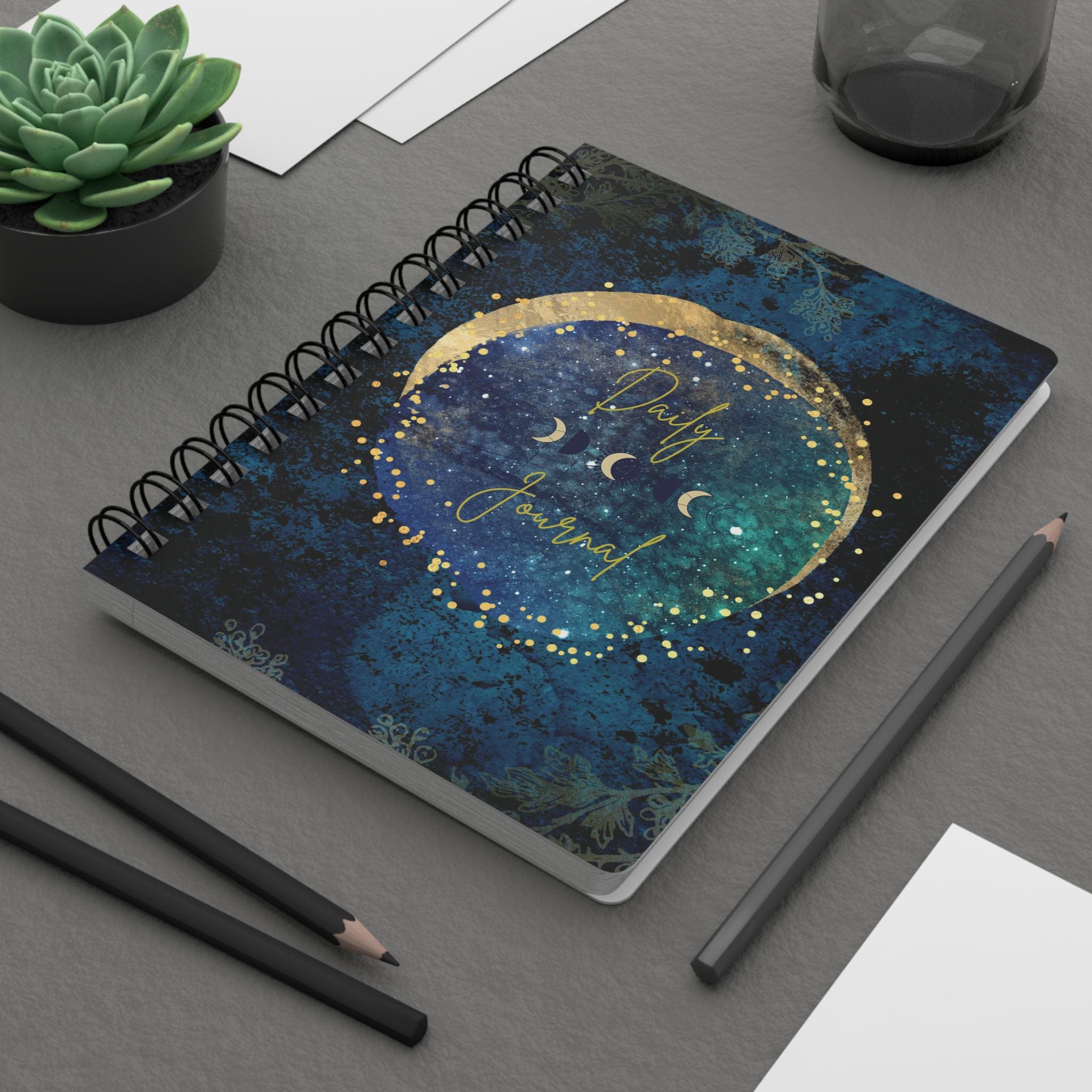Celestial Spiral Bound Journal, Cosmic Notebook, Constellation Diary, Starry Sky Planner, Astronomy Sketchbook