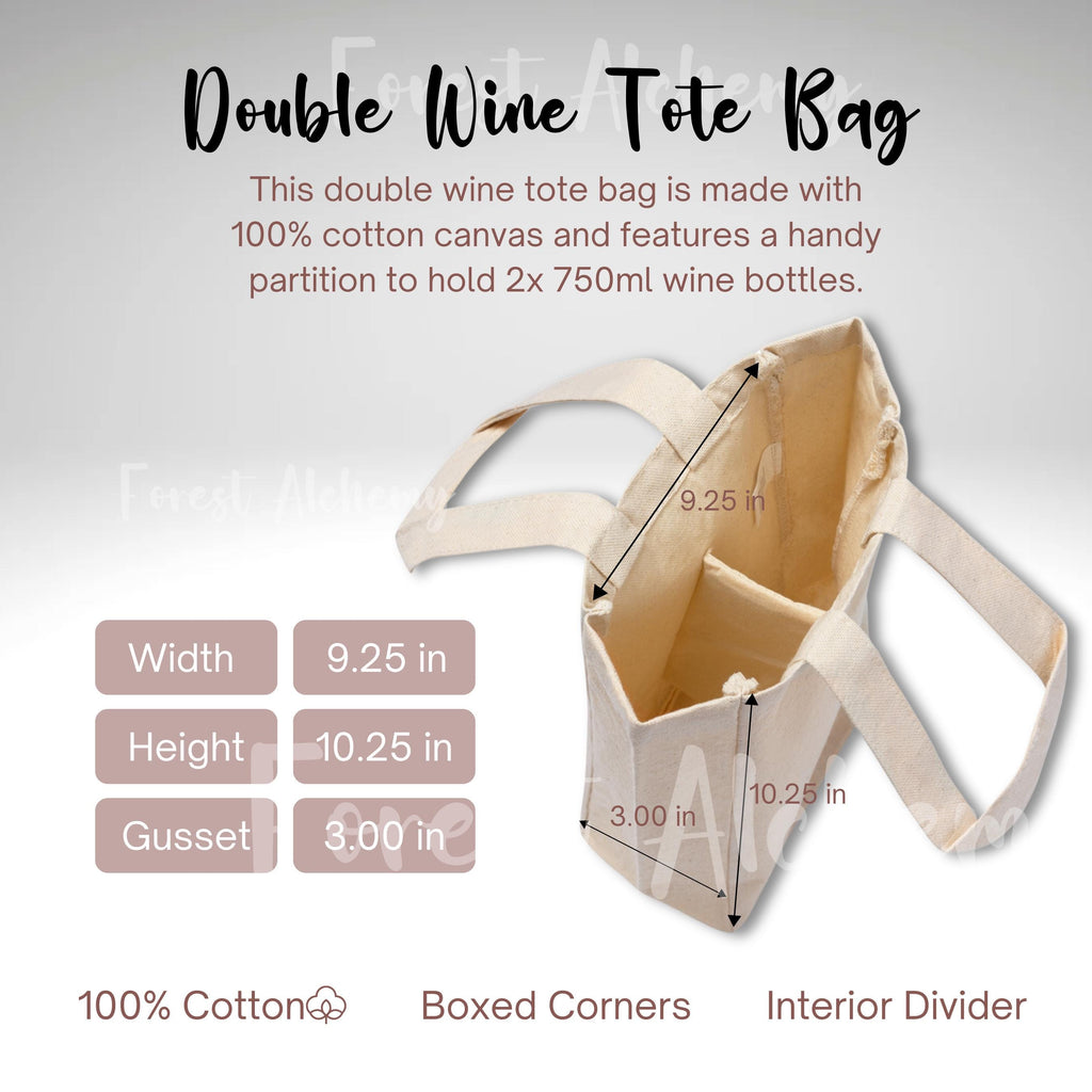 Mushroom Forest Wine Tote and Tumbler Set: Woodland Enthusiast Gift