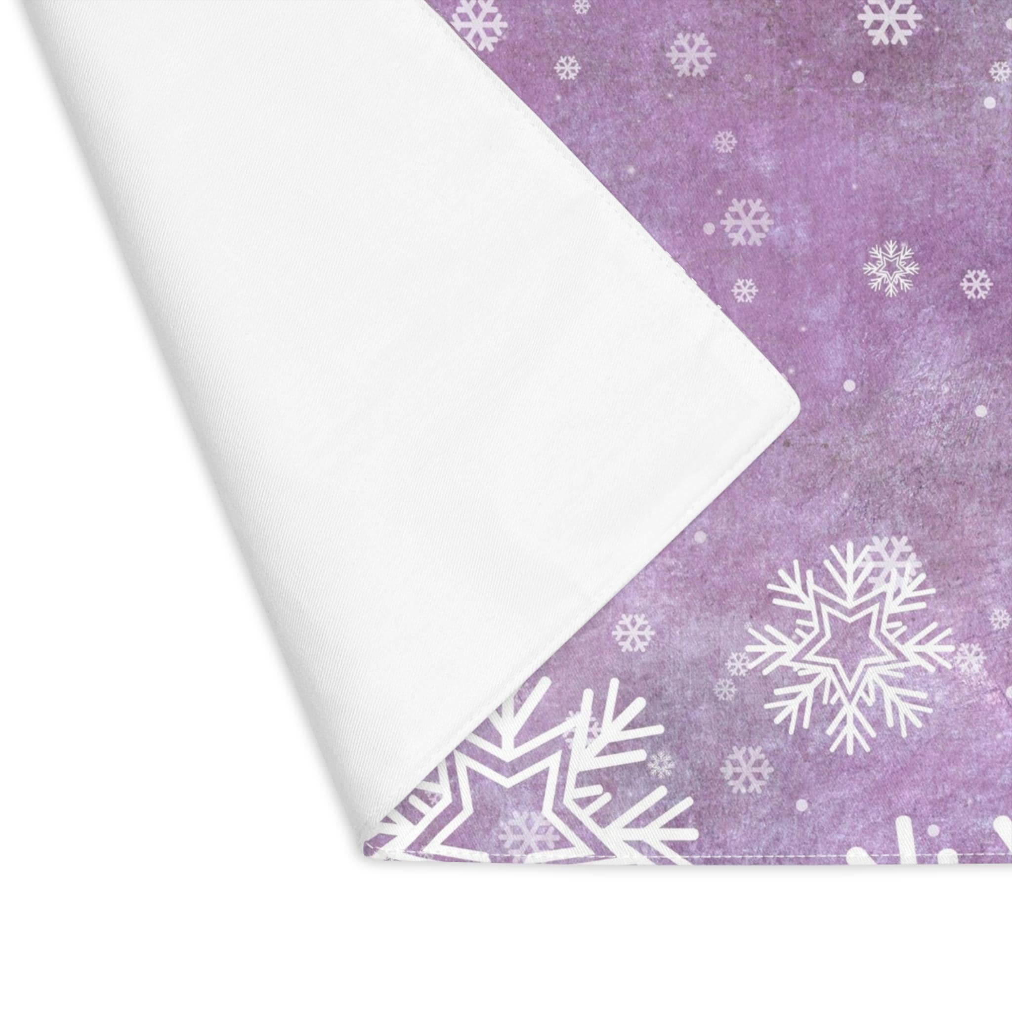 Winter Wonderland Placemat, 1pc - Iced Plum Snowflake Holiday Table Decor, Christmas Dining Mat, Festive Table Setting, Winter Home Decor,