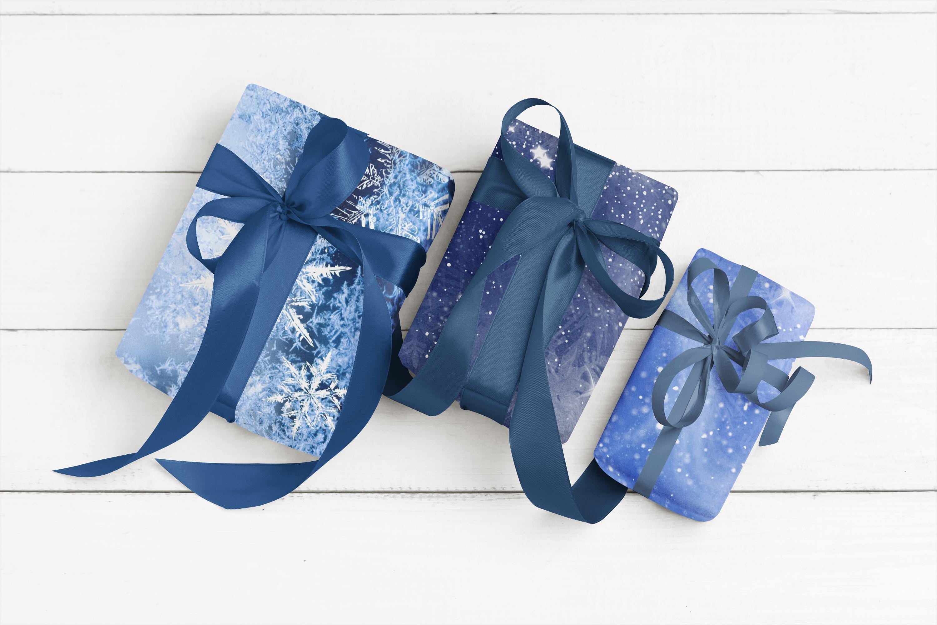 Snowflake Wrapping Paper | Winter Gift Wrap, Holiday Present, NYE Decorations, Handmade Gift Cover, Seasonal Styling