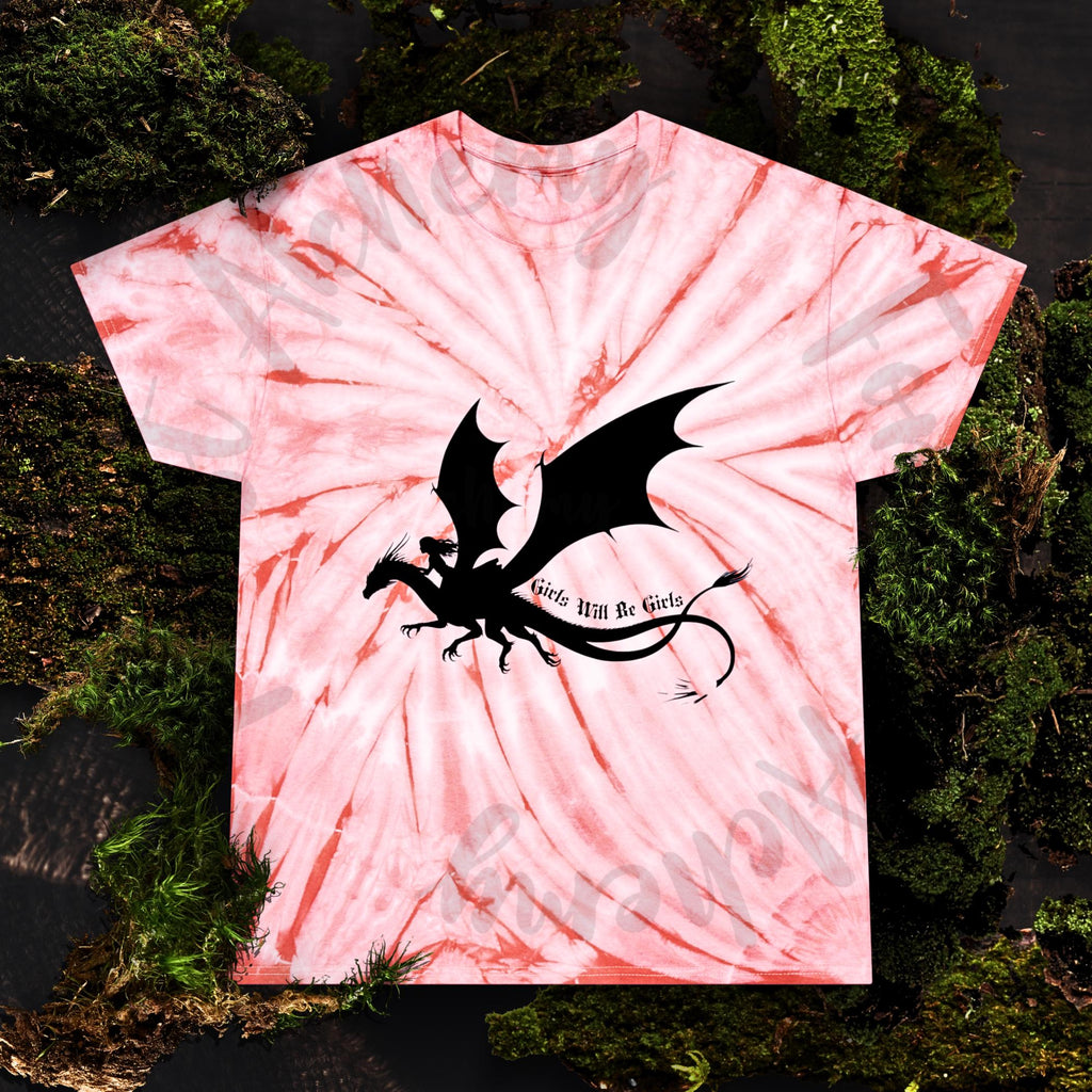 Girls Will Be Girls Dragon Rider T-Shirt – Feminist Fantasy Tee, Strong Girl Graphic, Empowerment Gift for Women & Teens