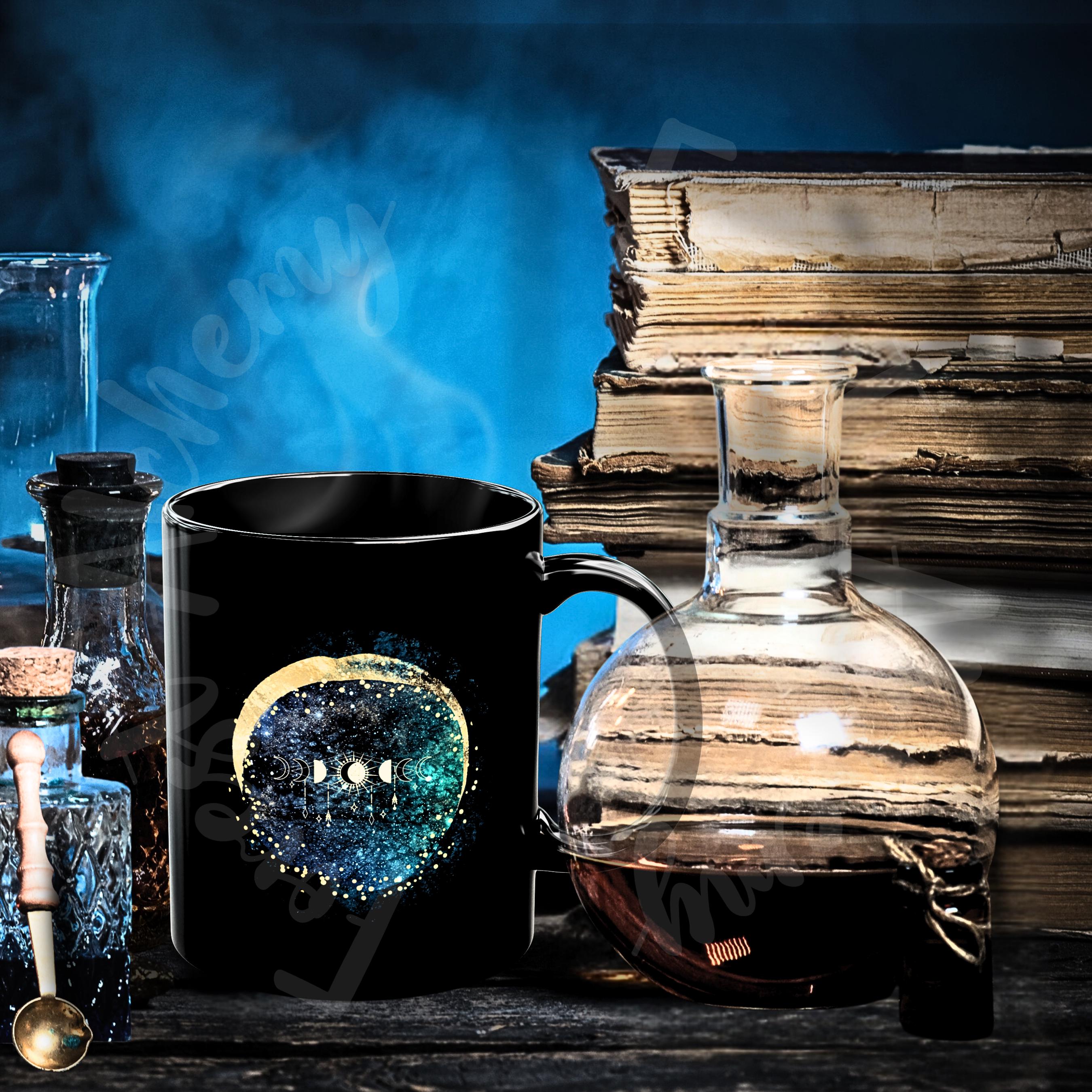 Moon Phases Coffee Mug: Celestial Astronomy Gift