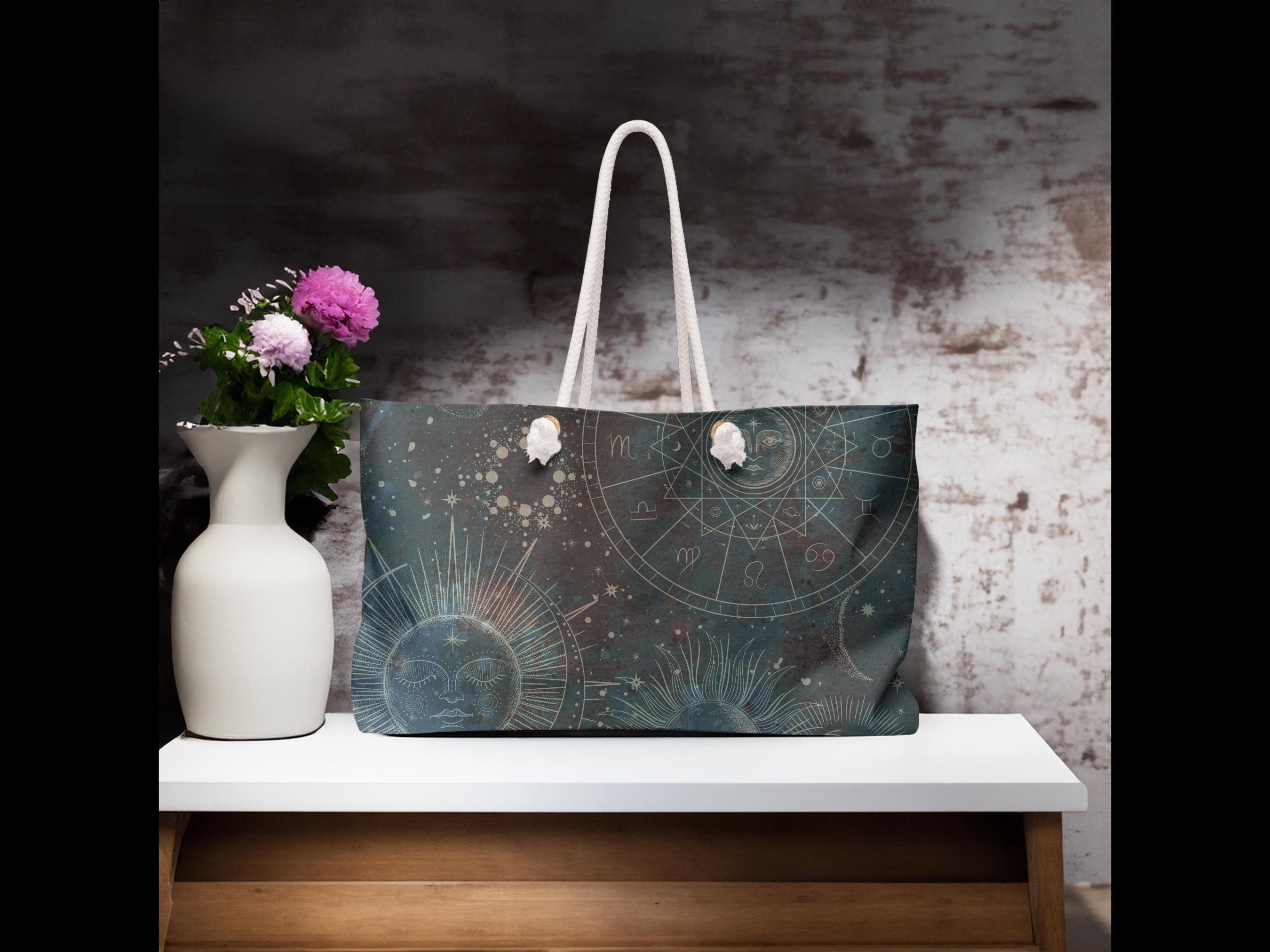 Cosmic Sun & Moon Weekender Bag: Astrology Travel Tote