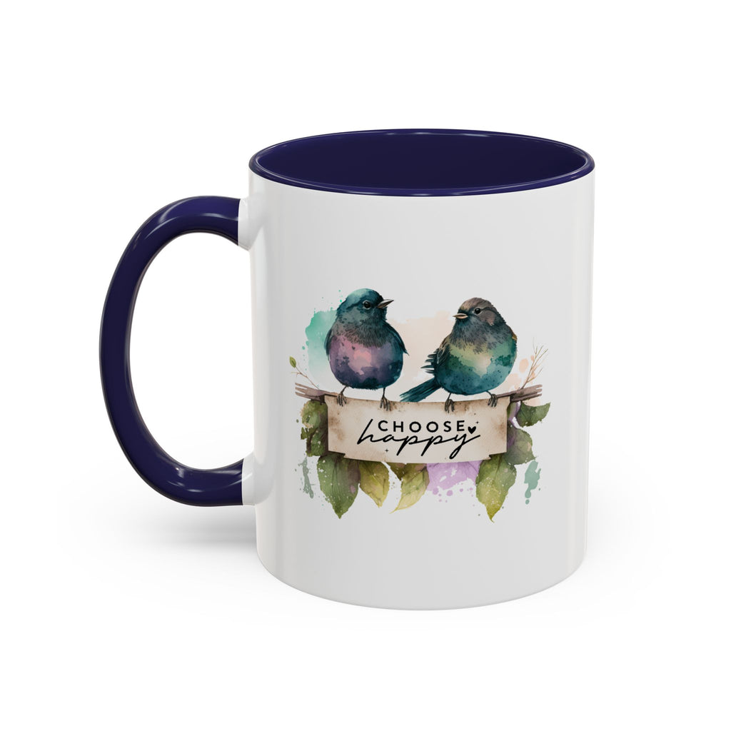 Choose Happy Coffee Mug | Inspirational Mug, Cute Bird Design, Gift for Nature Lovers, Perfect for Friends and Family