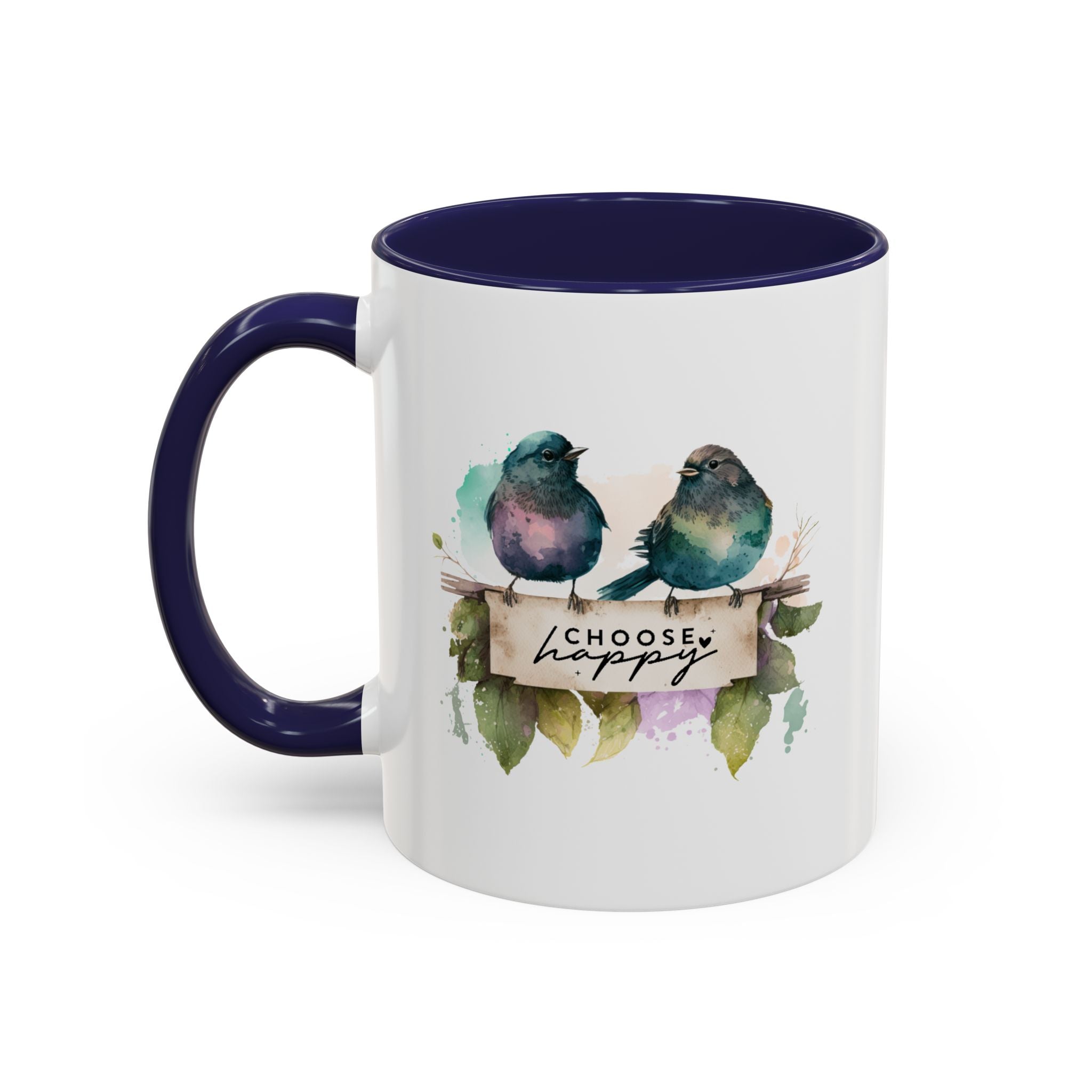 Choose Happy Coffee Mug | Inspirational Mug, Cute Bird Design, Gift for Nature Lovers, Perfect for Friends and Family