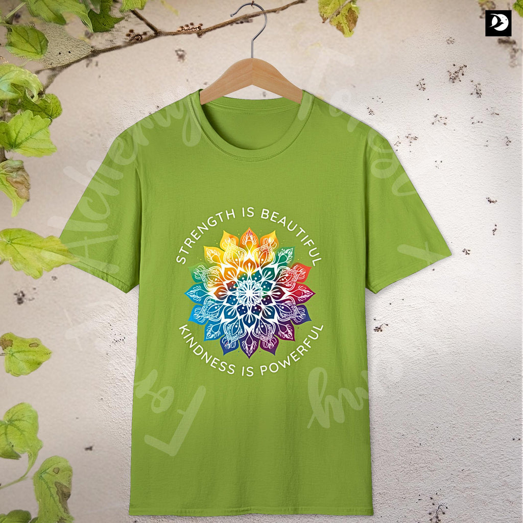 Rainbow Mandala T-Shirt: Inspirational Soft Cotton Tee