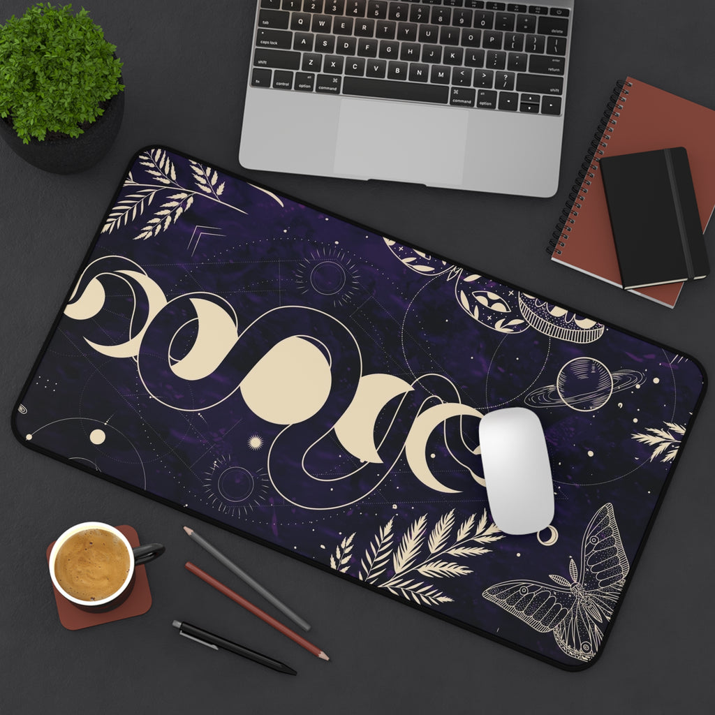 Cosmic Nature Desk Mat - Starry Landscape Mouse Pad, Astrology Gift, Office Decor, Aesthetic Home Office Accessories, Workspace Essential