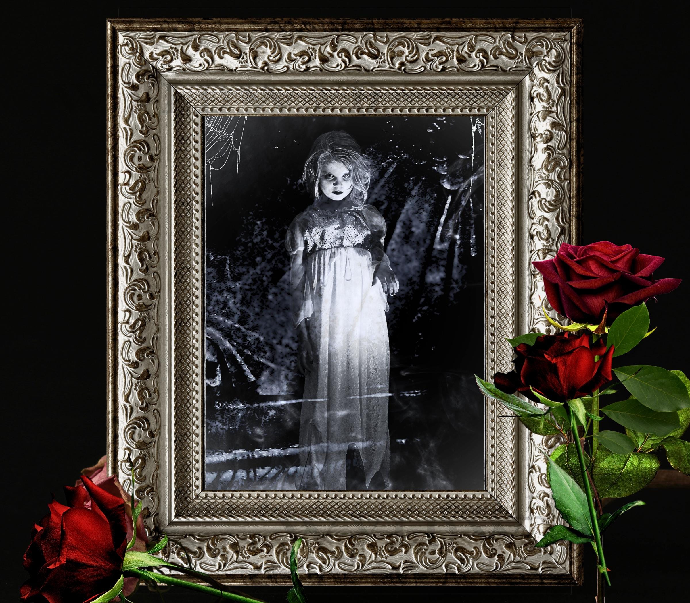Haunted Doll Art Print: Eerie Gothic Halloween Decor