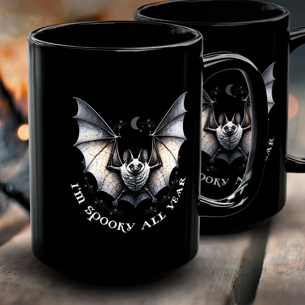 Cute Bat Ceramic Coffee Cup - A Fun Twist on Halloween Decor for Your Kitchen | Perfect for Halloween & Everyday Sipping