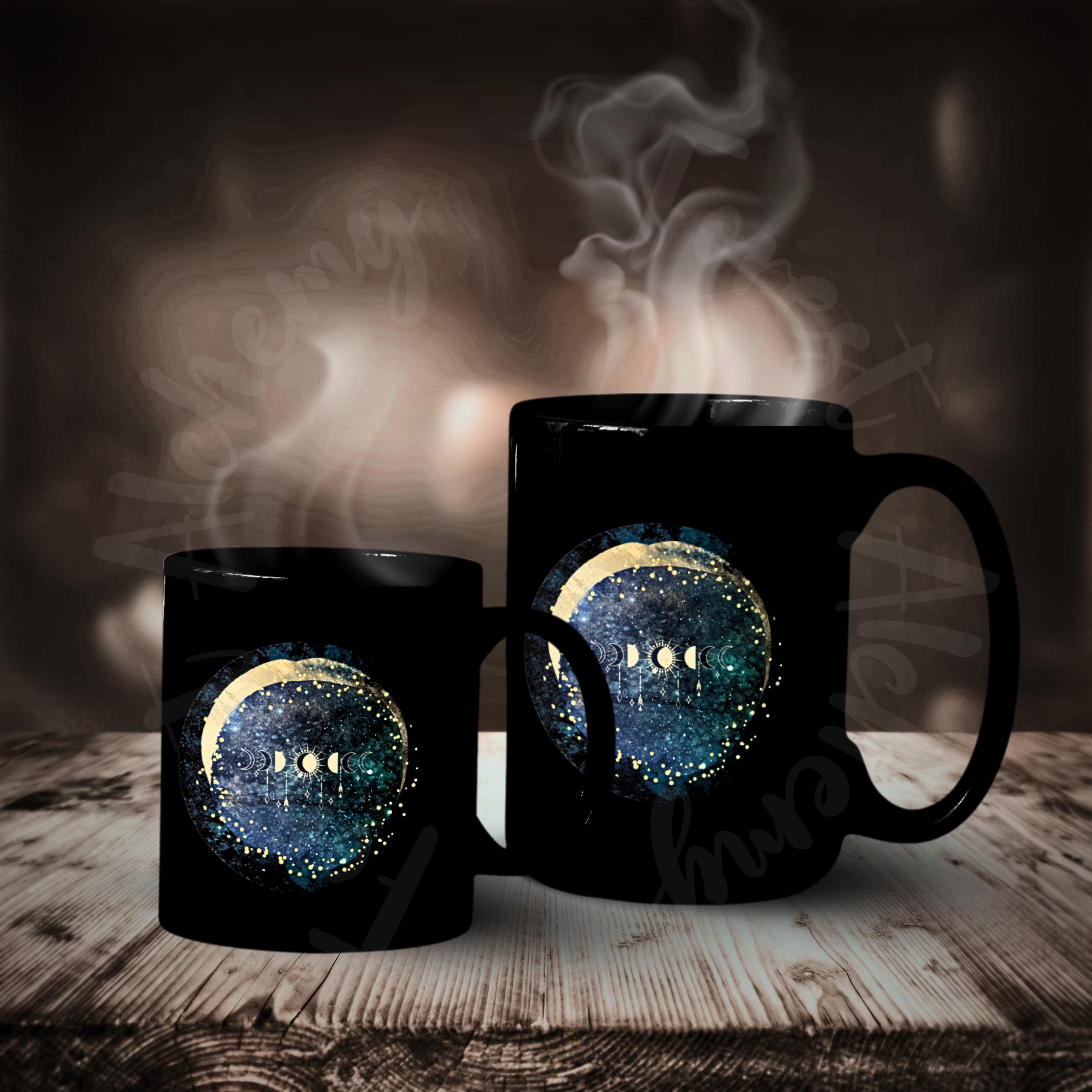 Moon Phases Coffee Mug: Celestial Astronomy Gift