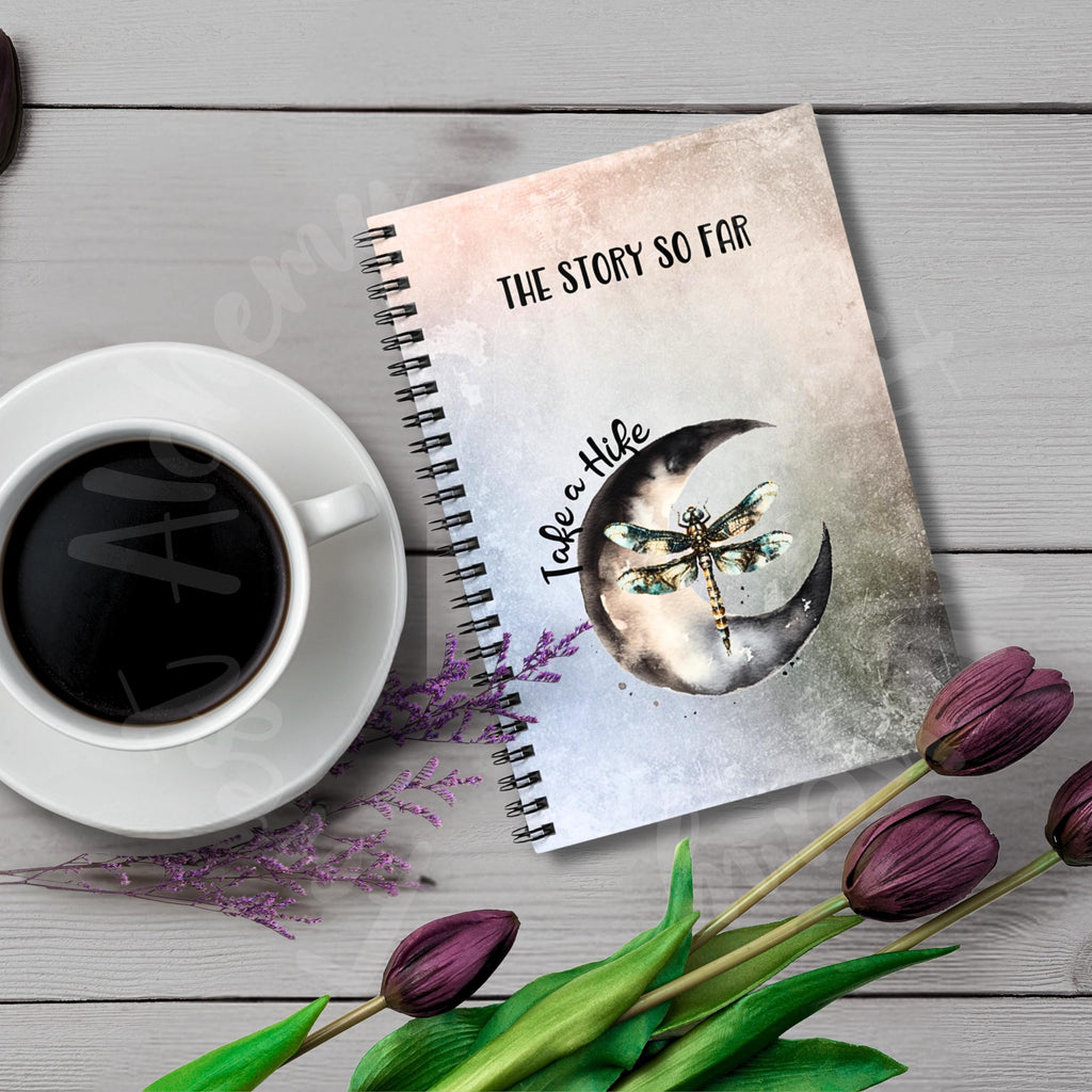 Moon and Dragonfly Journal: Mystical Writing Companion, 118 Ruled Pages