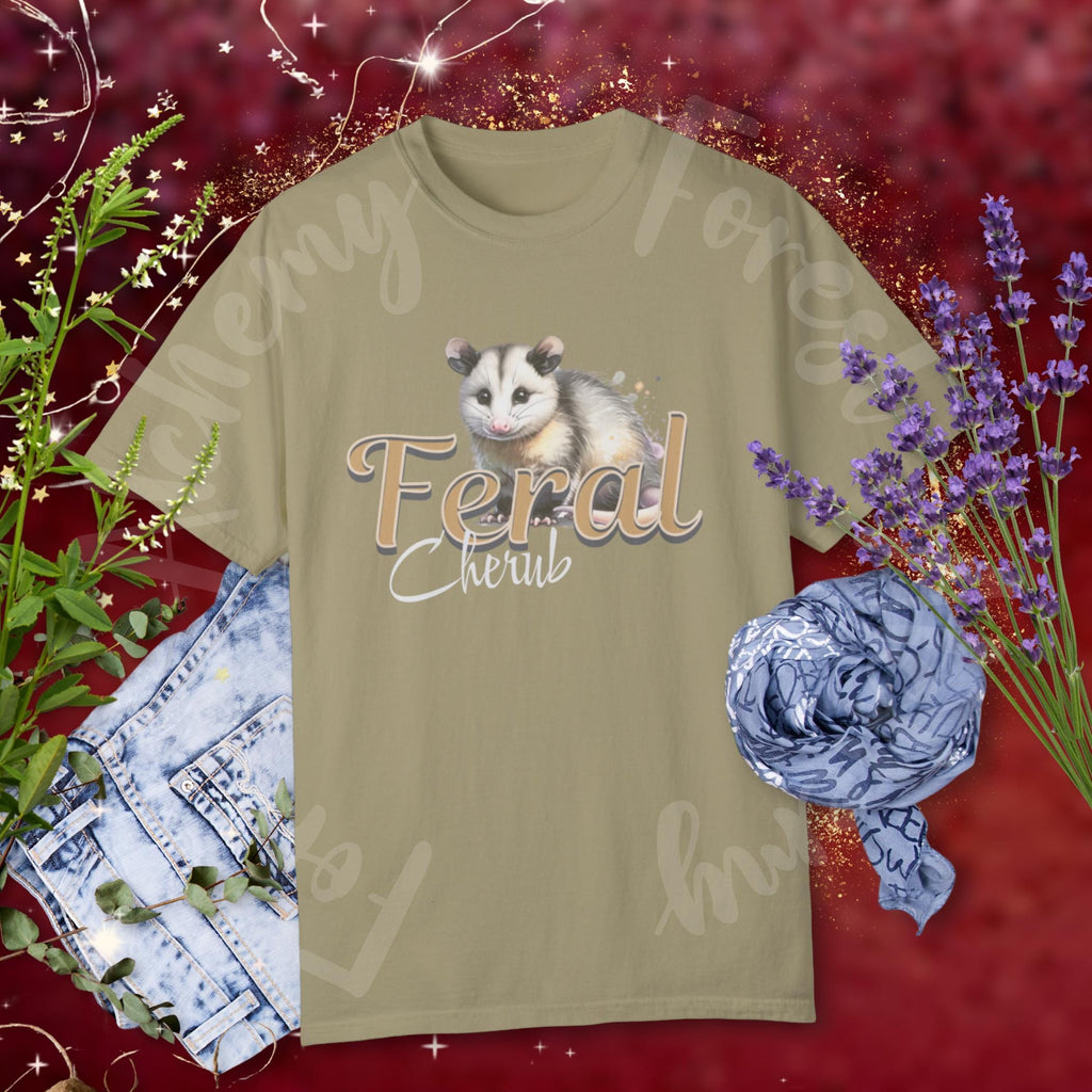 Feral Cherub Opossum Tee: Unique Wildlife Lover Gift