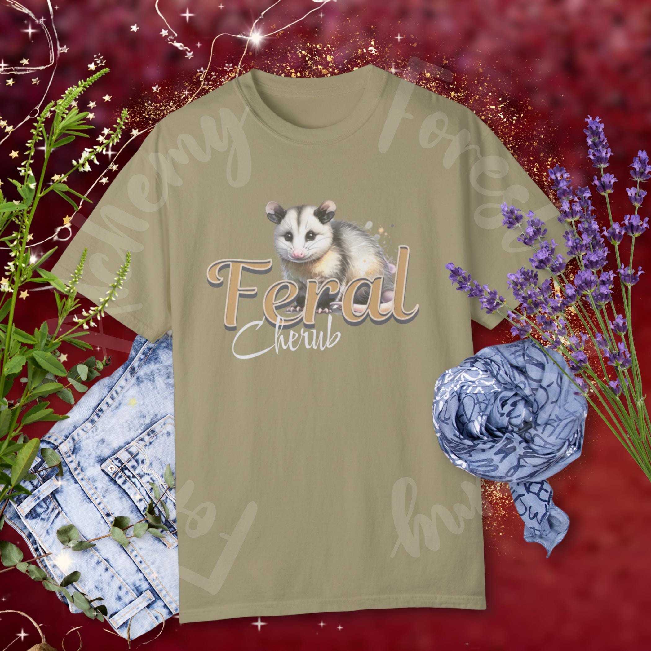Feral Cherub Opossum Tee: Unique Wildlife Lover Gift