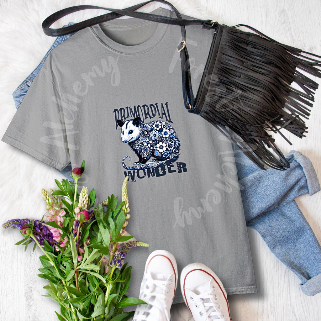 Opossum T-Shirt: Whimsical Wildlife Graphic, Garment-Dyed Comfort Colors Tee