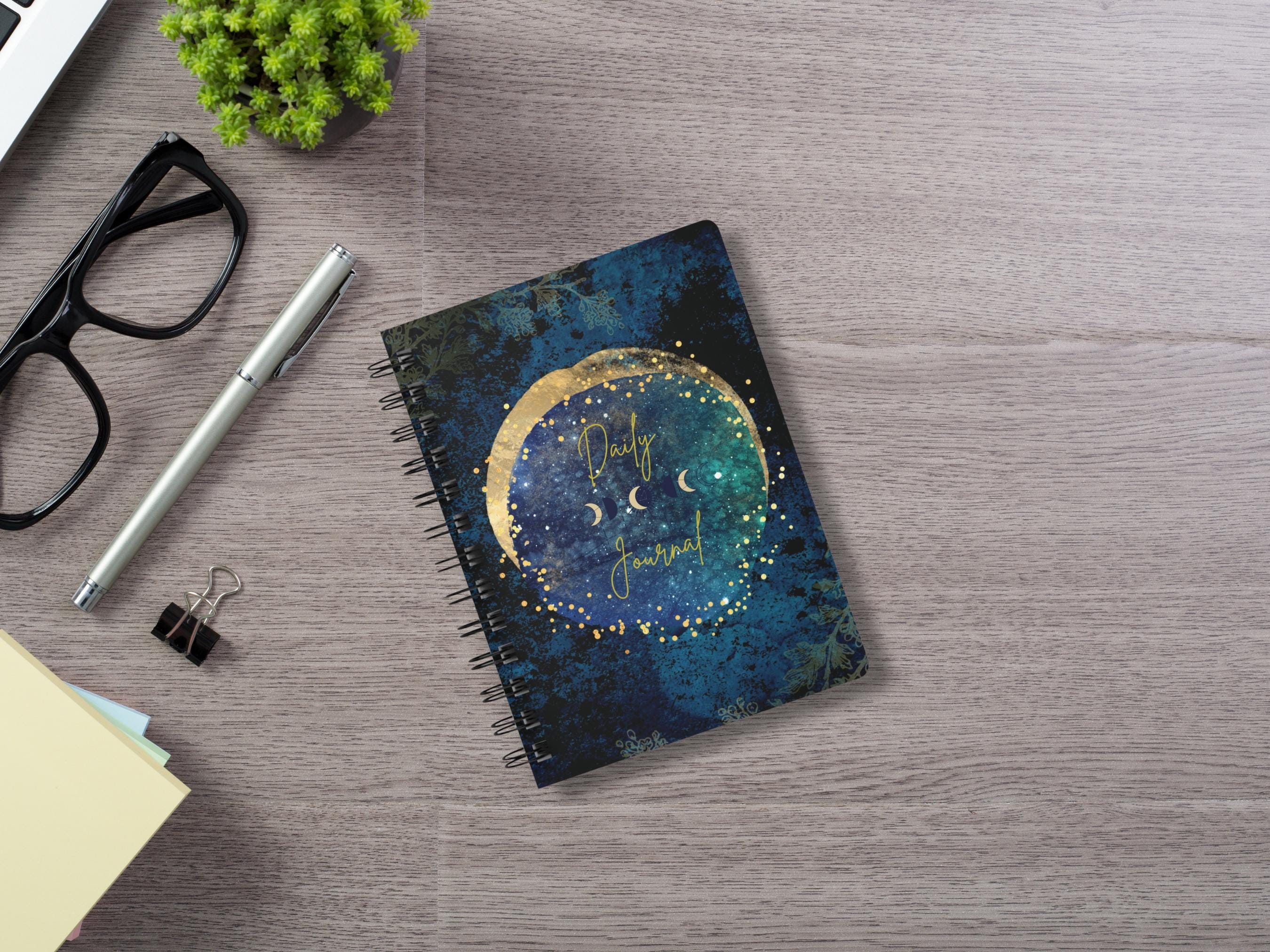 Celestial Spiral Bound Journal, Cosmic Notebook, Constellation Diary, Starry Sky Planner, Astronomy Sketchbook