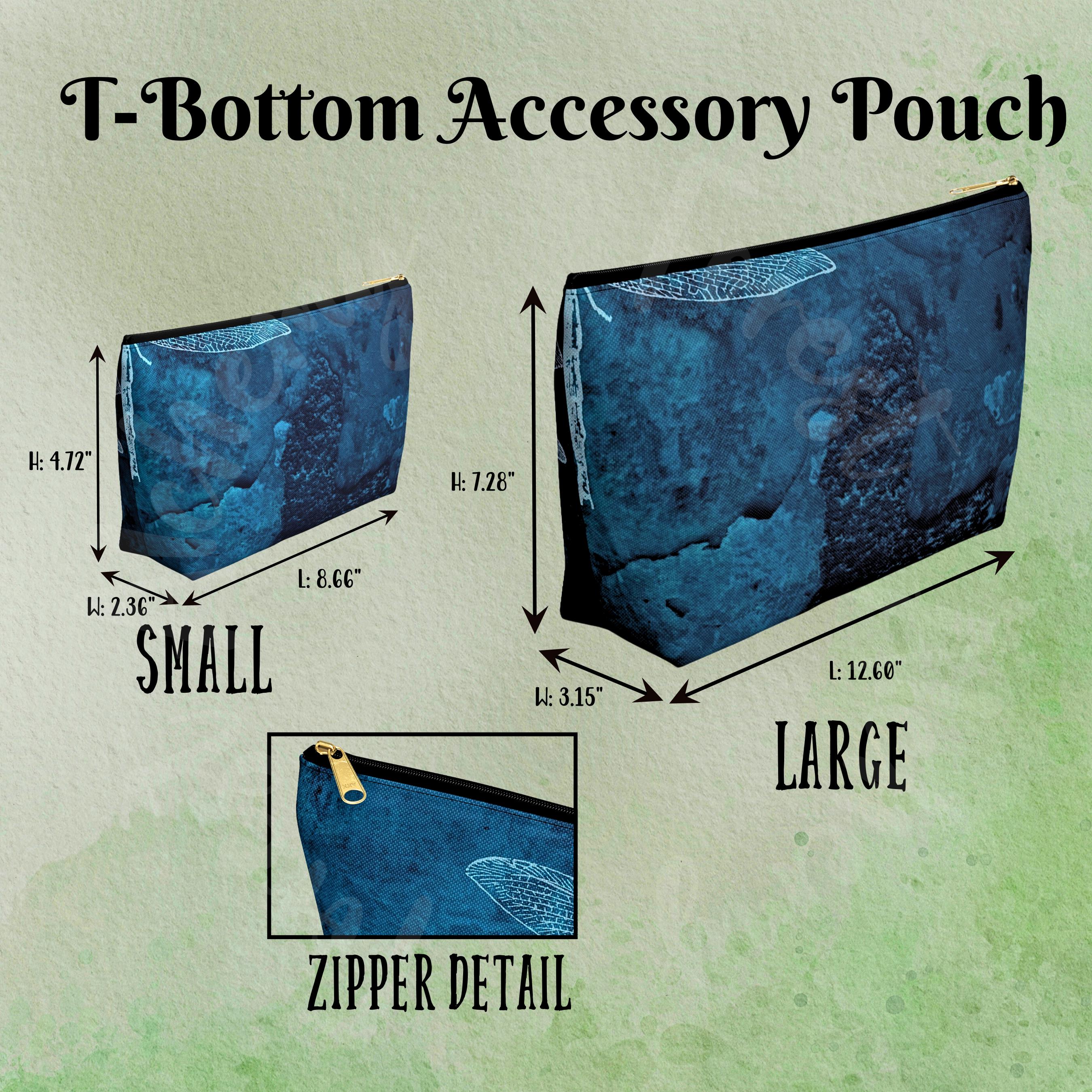 Dragonfly Accessory Pouch: Blue Insect Cosmetic Bag, Travel Organizer