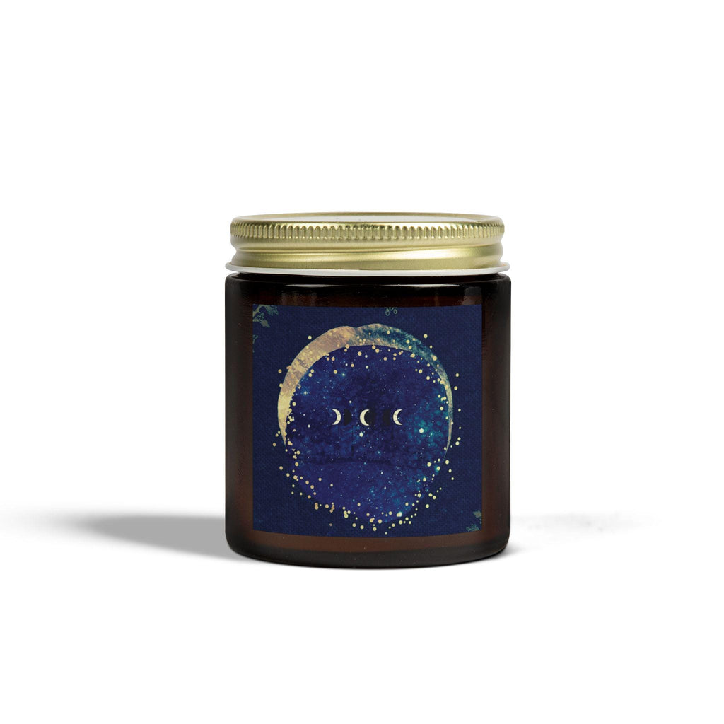 Moon Phase Scented Candle: Coconut Apricot Wax, Aromatherapy Meditation