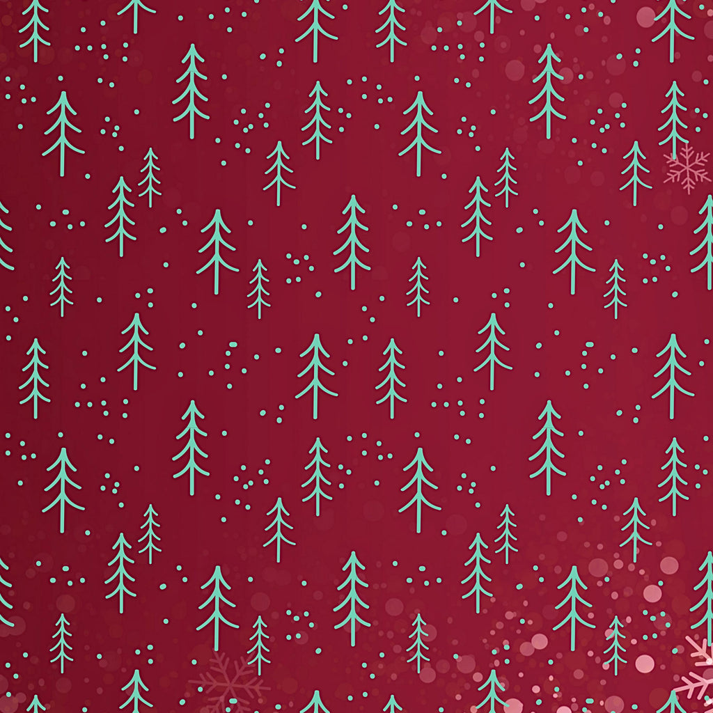 Elegant Christmas Tree Wrapping Paper in Deep Berry Hue – Add a Touch of Sophistication to Your Holiday Gift-giving