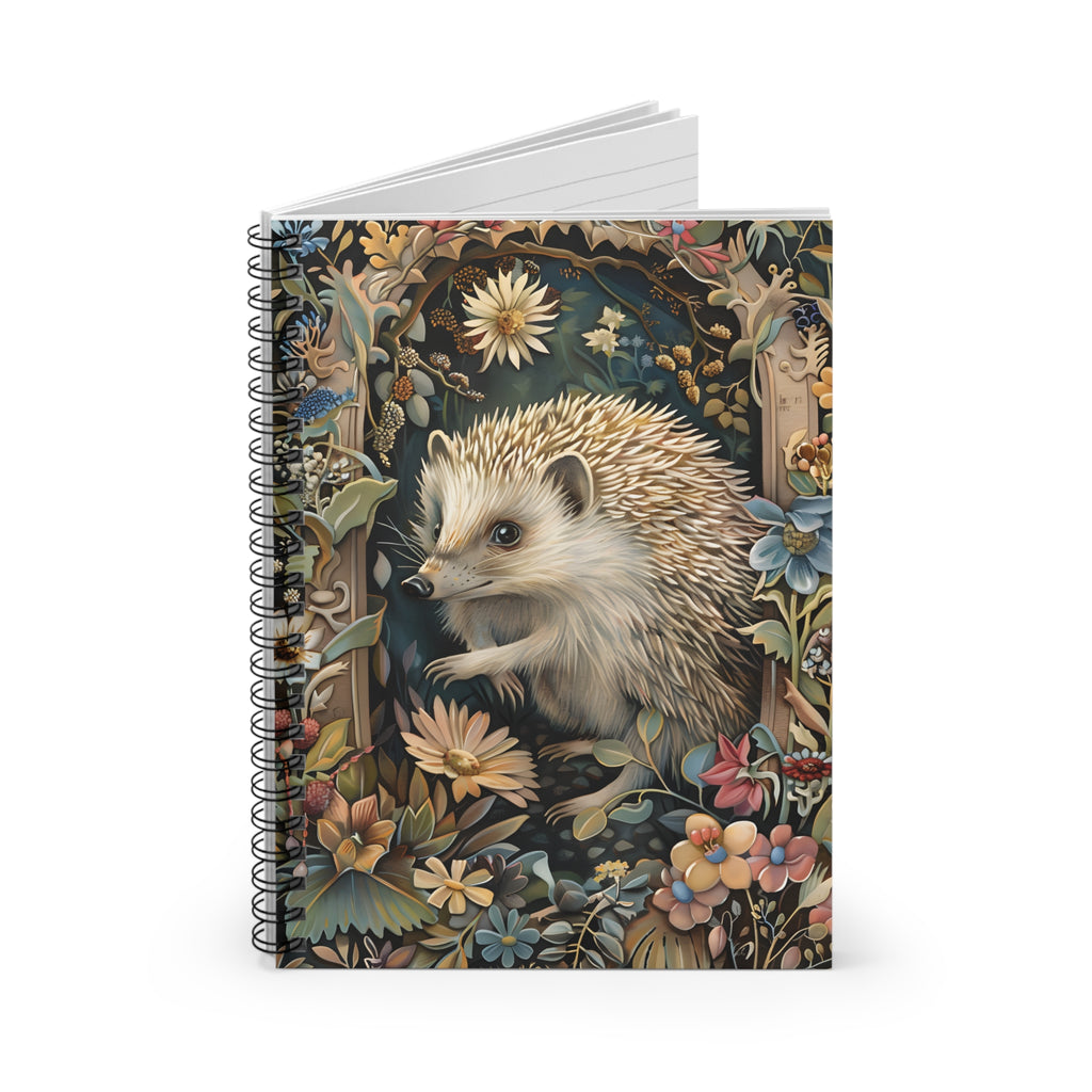 Hedgehog Imbolc Festival Notebook, Celebrate Spring's Arrival with this Charming, Nature-Inspired Journal Featuring a Whimsical Hedgehog!