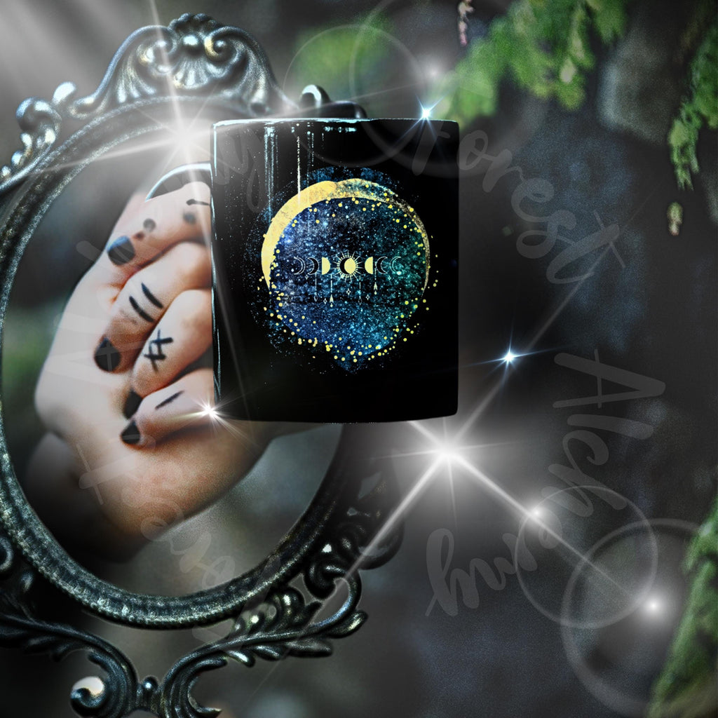 Moon Phases Coffee Mug: Celestial Astronomy Gift