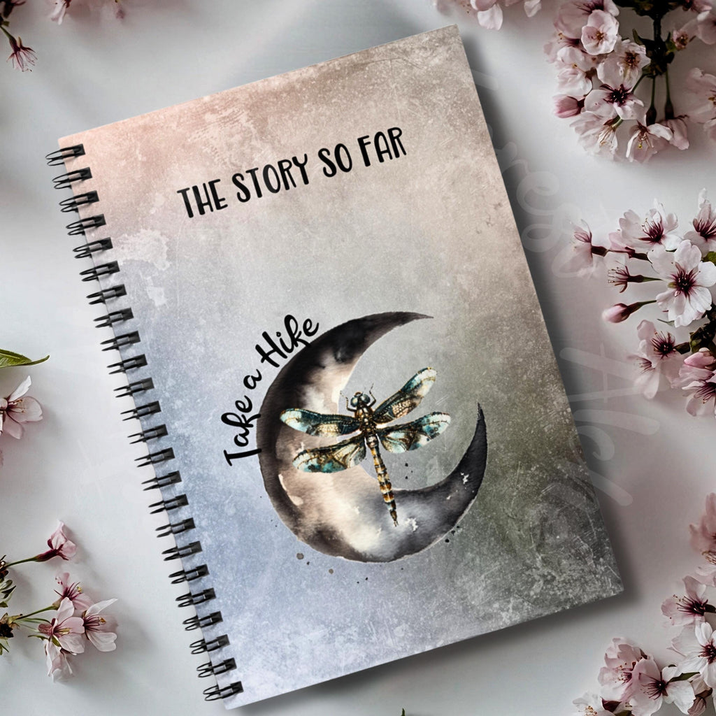 Moon and Dragonfly Journal: Mystical Writing Companion, 118 Ruled Pages