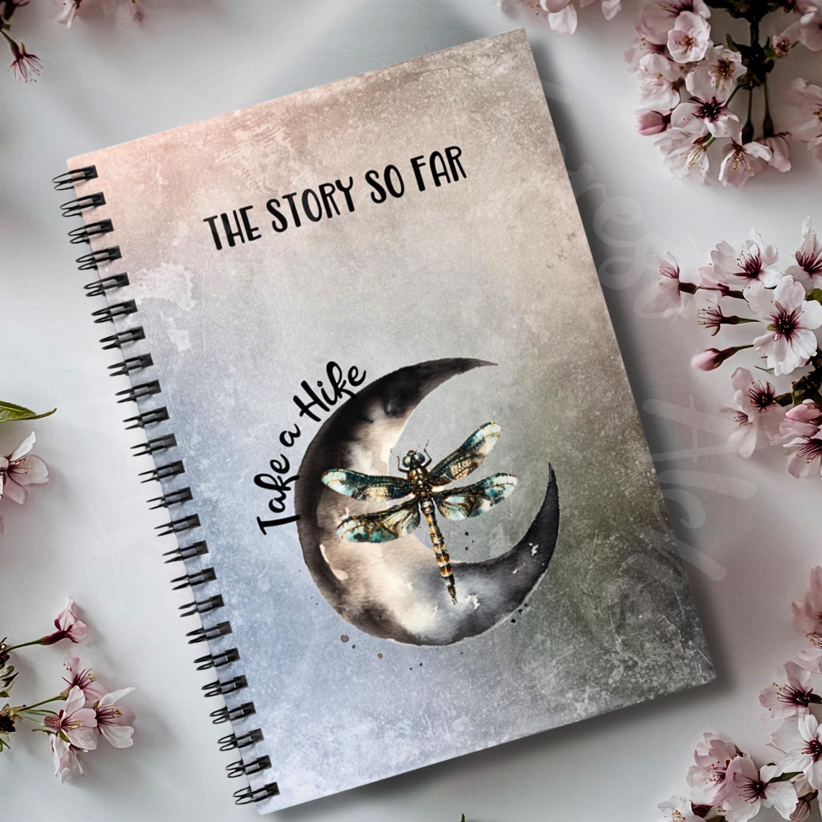 Moon and Dragonfly Journal: Mystical Writing Companion, 118 Ruled Pages