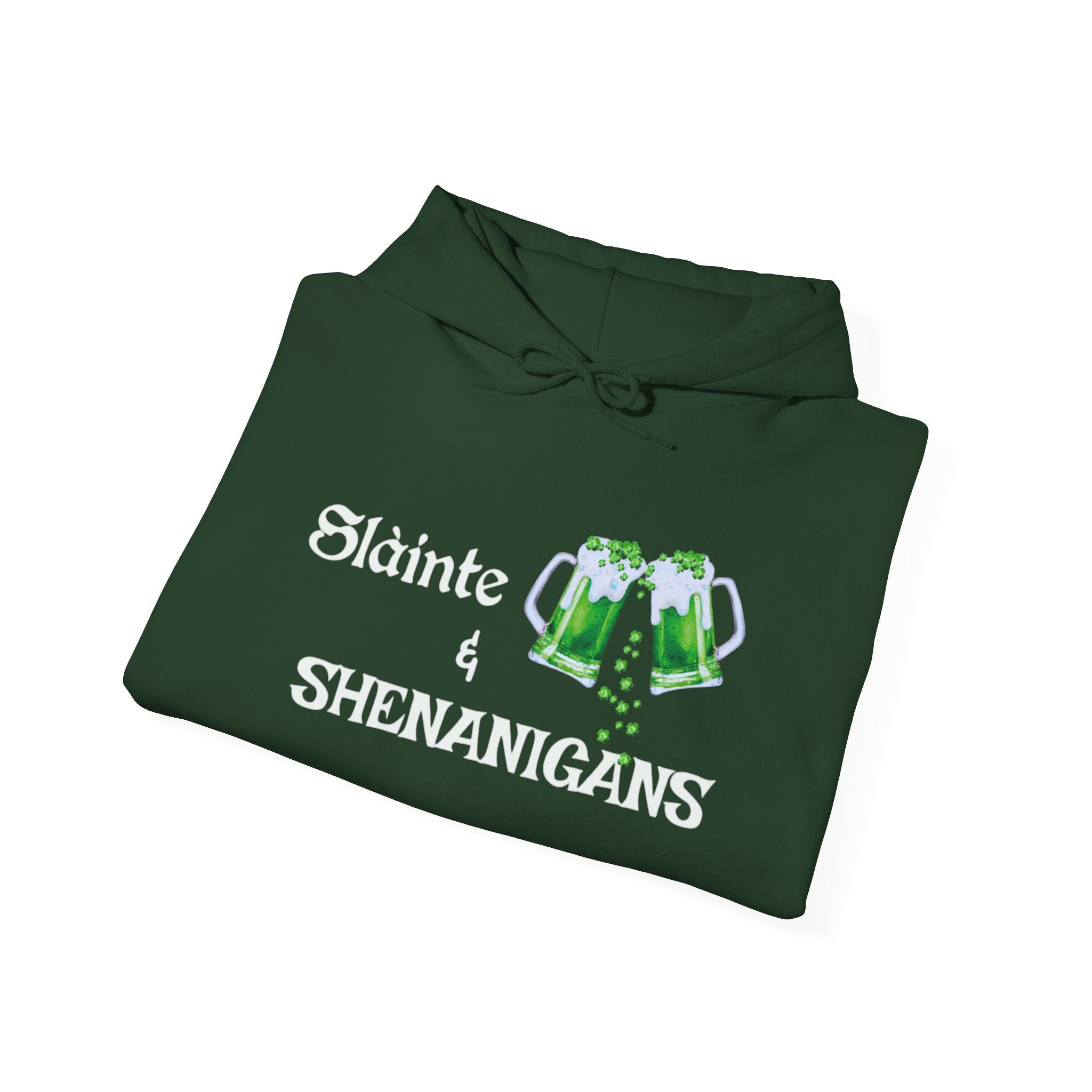 St. Patrick's Day Irish Slainte Unisex Hoodie - Green Shamrock Sweatshirt | Celtic Shenanigans Hoodie - Gaelic Cheers | St Patricks Day
