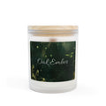 Frosted Glass Candle, 11oz - Oakmoss Ember Scented with Wooden Wick - Home Decor, Gift Ideas, Natural Soy Wax, Hand-Poured