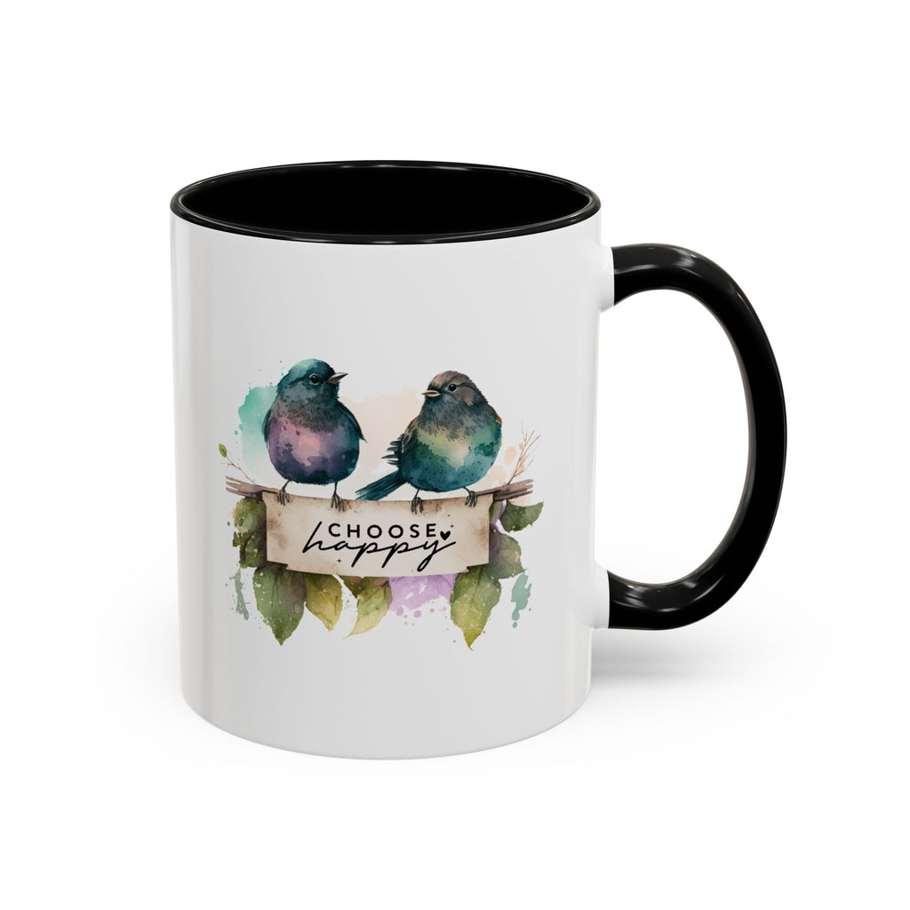 Choose Happy Coffee Mug | Inspirational Mug, Cute Bird Design, Gift for Nature Lovers, Perfect for Friends and Family