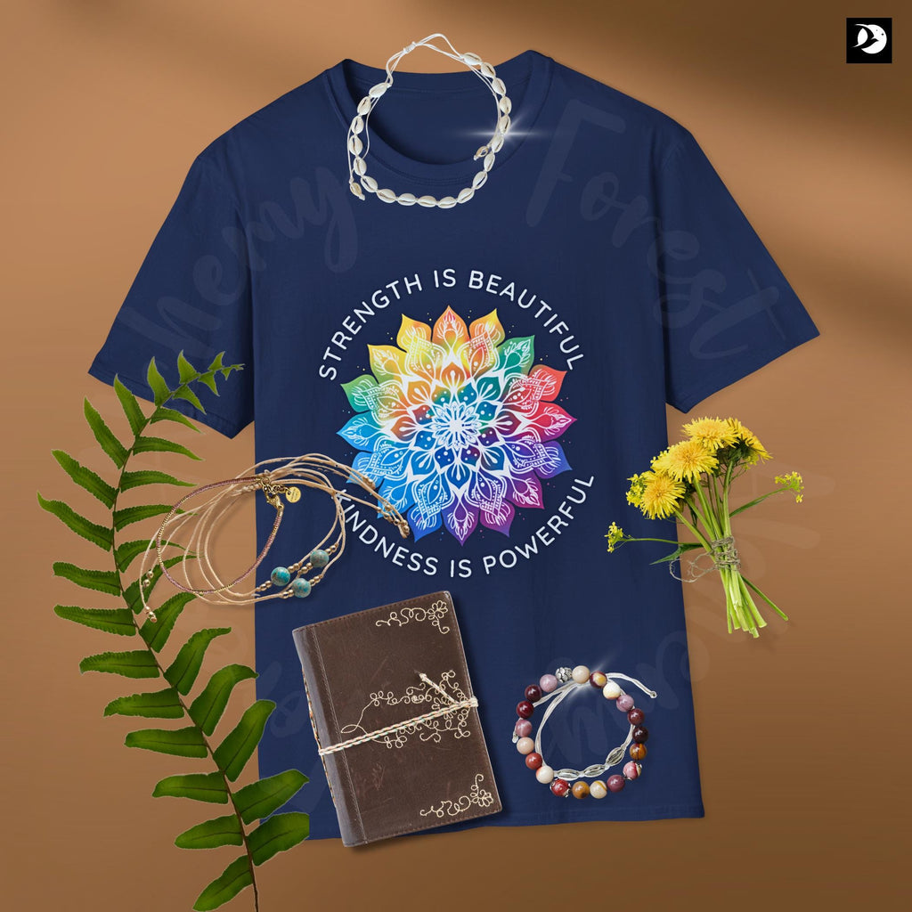Rainbow Mandala T-Shirt: Inspirational Soft Cotton Tee