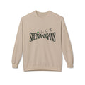 St. Patrick's Day Sweatshirt, Here for the Shenanigans Crewneck Sweater, Green Fleece Pullover, Casual Gift for Friends, Holiday Apparel