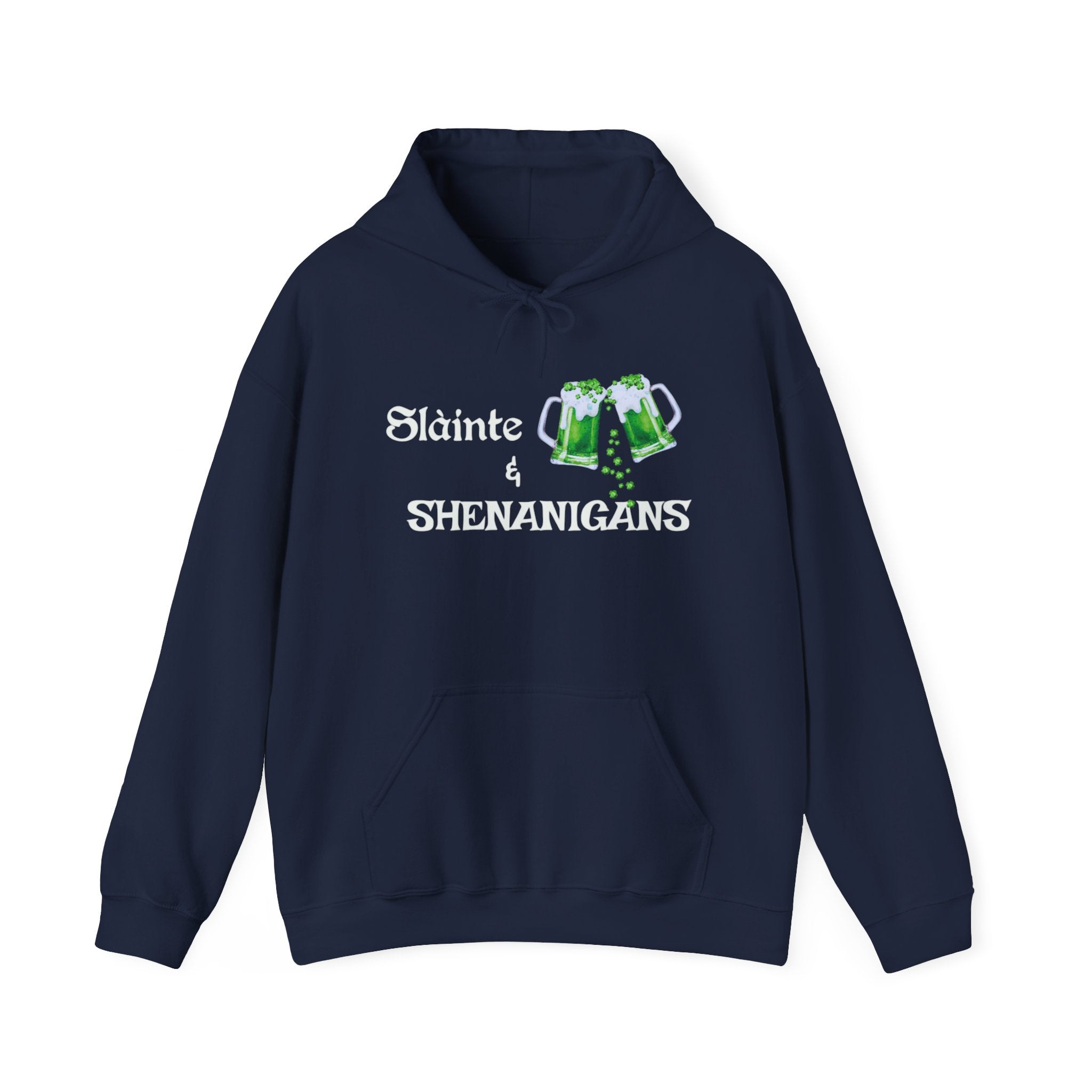 St. Patrick's Day Irish Slainte Unisex Hoodie - Green Shamrock Sweatshirt | Celtic Shenanigans Hoodie - Gaelic Cheers | St Patricks Day