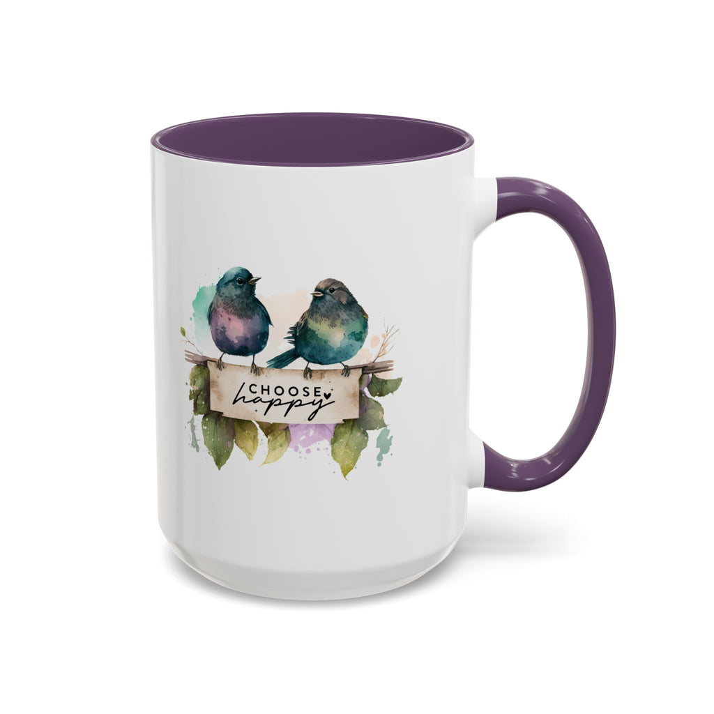 Choose Happy Coffee Mug | Inspirational Mug, Cute Bird Design, Gift for Nature Lovers, Perfect for Friends and Family