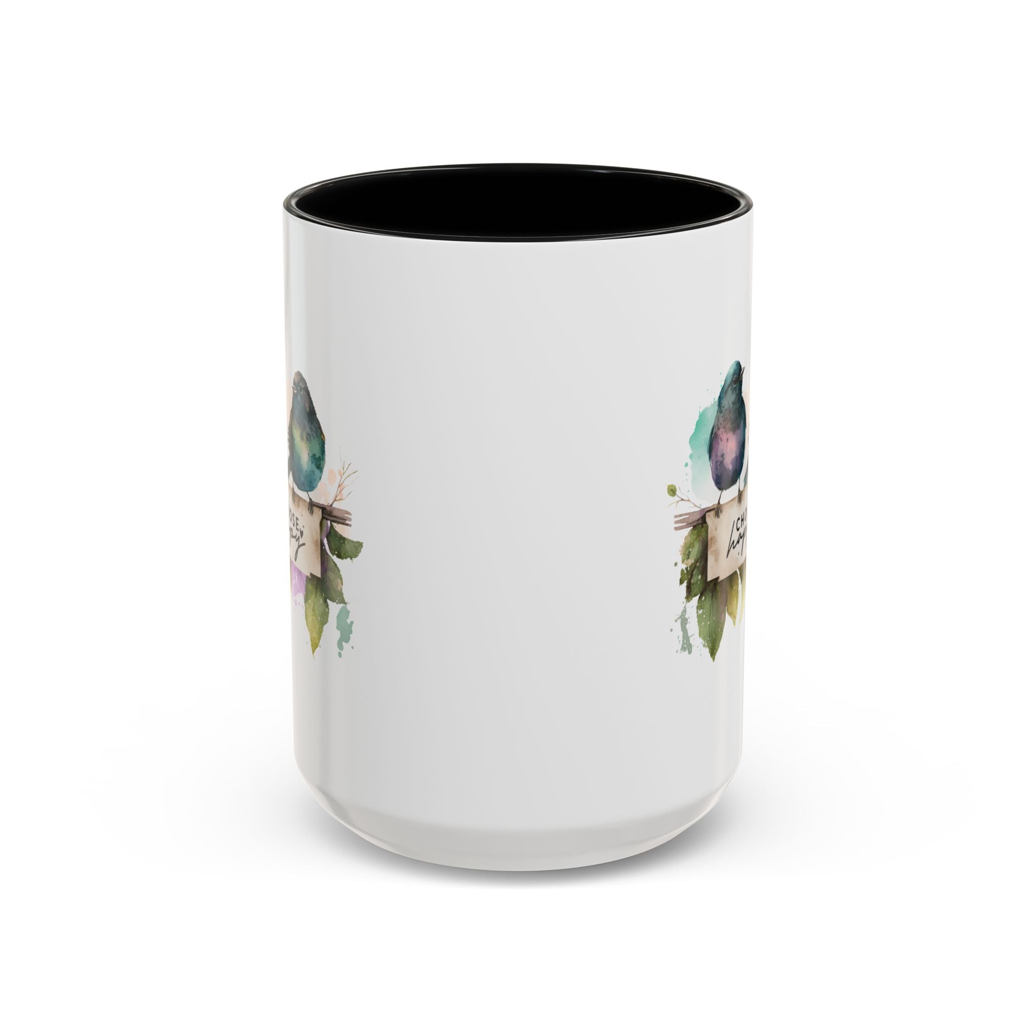 Choose Happy Coffee Mug | Inspirational Mug, Cute Bird Design, Gift for Nature Lovers, Perfect for Friends and Family