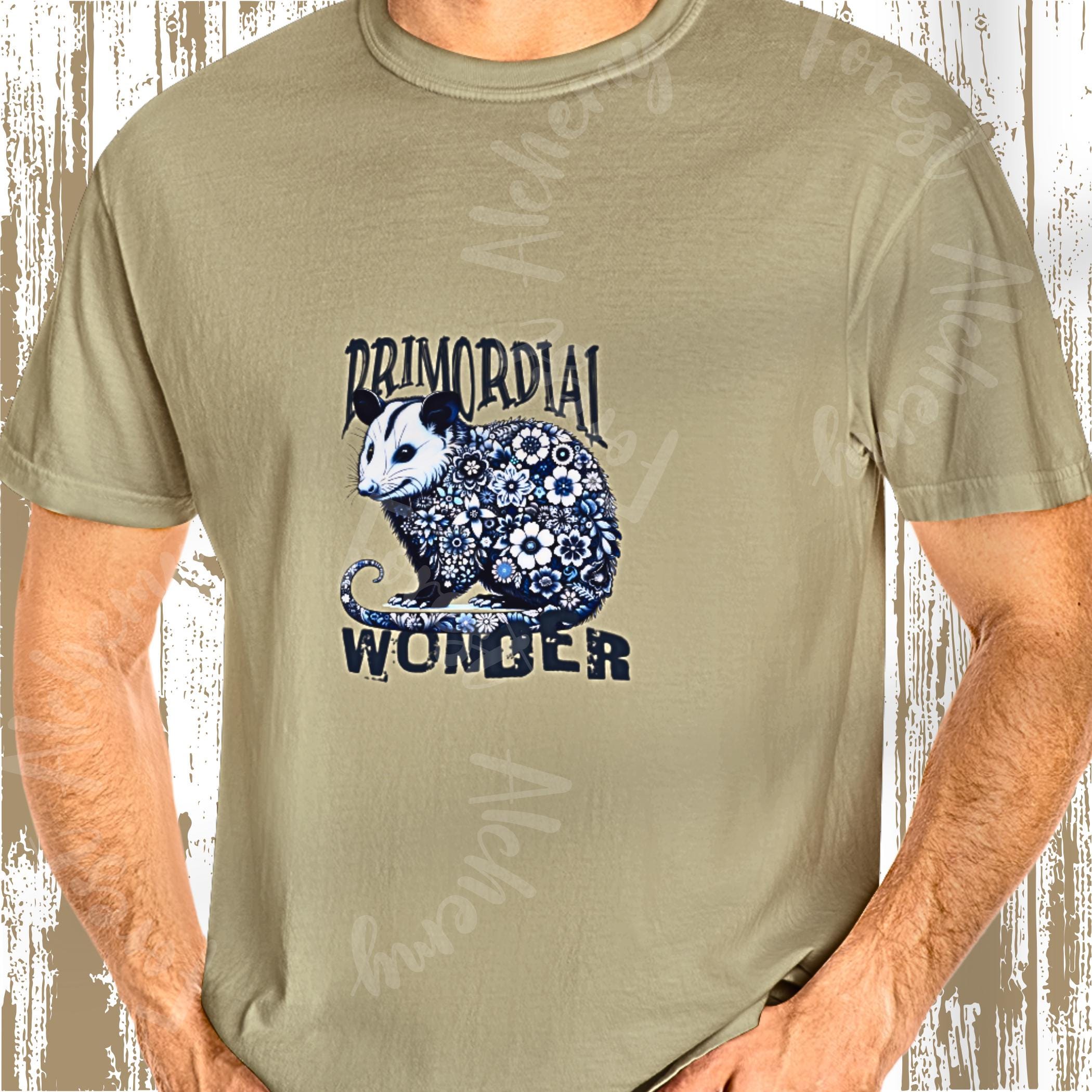 Opossum T-Shirt: Whimsical Wildlife Graphic, Garment-Dyed Comfort Colors Tee