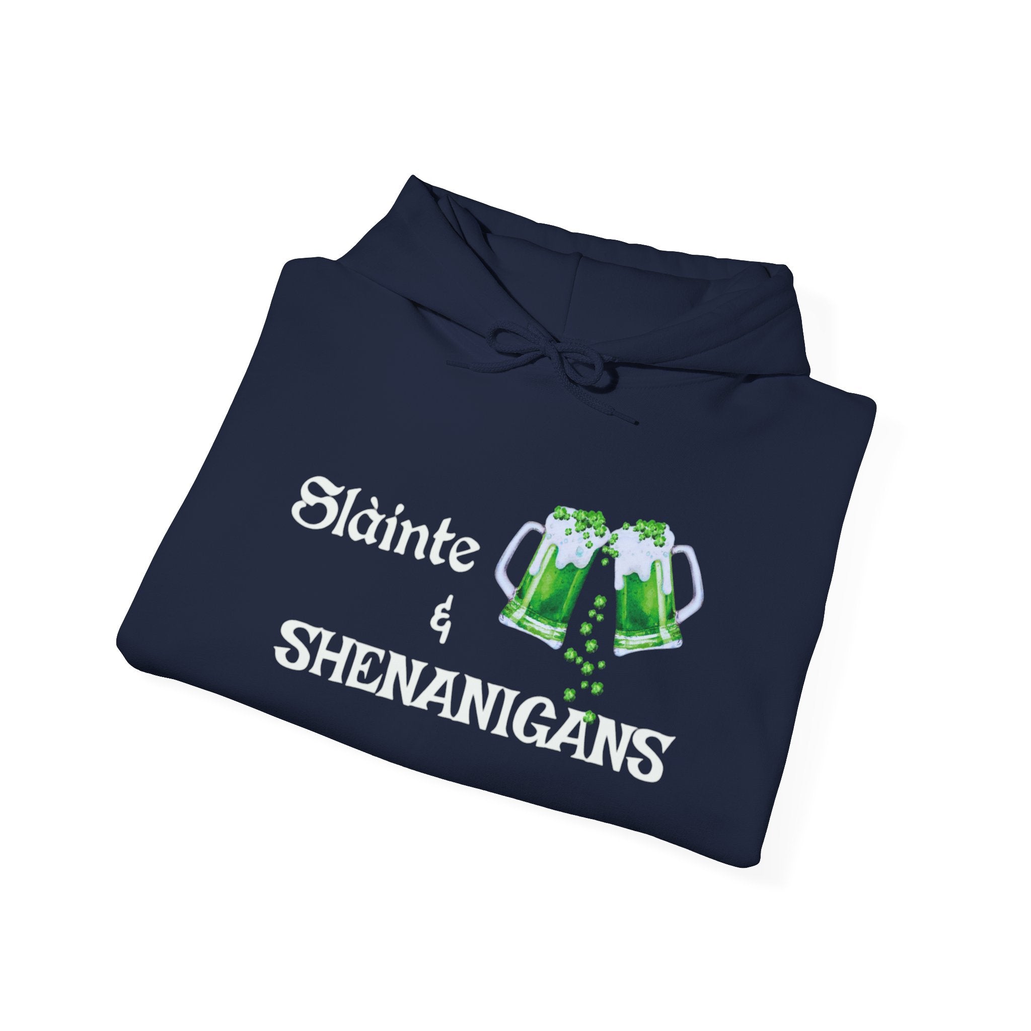 St. Patrick's Day Irish Slainte Unisex Hoodie - Green Shamrock Sweatshirt | Celtic Shenanigans Hoodie - Gaelic Cheers | St Patricks Day